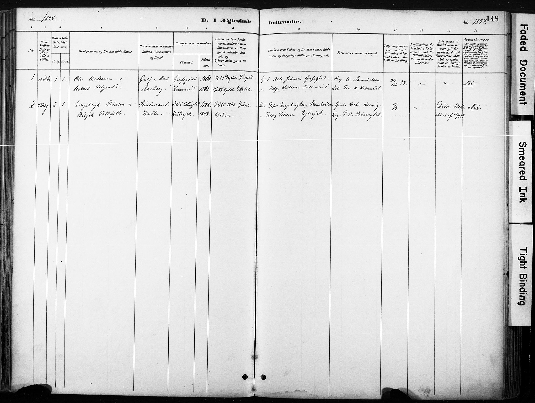 Nore kirkebøker, SAKO/A-238/F/Fb/L0002: Parish register (official) no. II 2, 1886-1906, p. 148