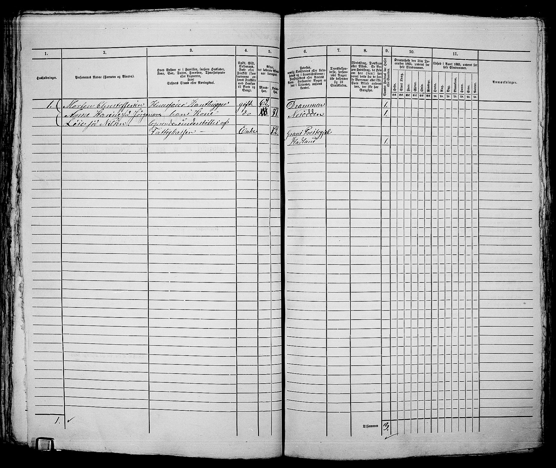 RA, 1865 census for Kristiania, 1865, p. 4204