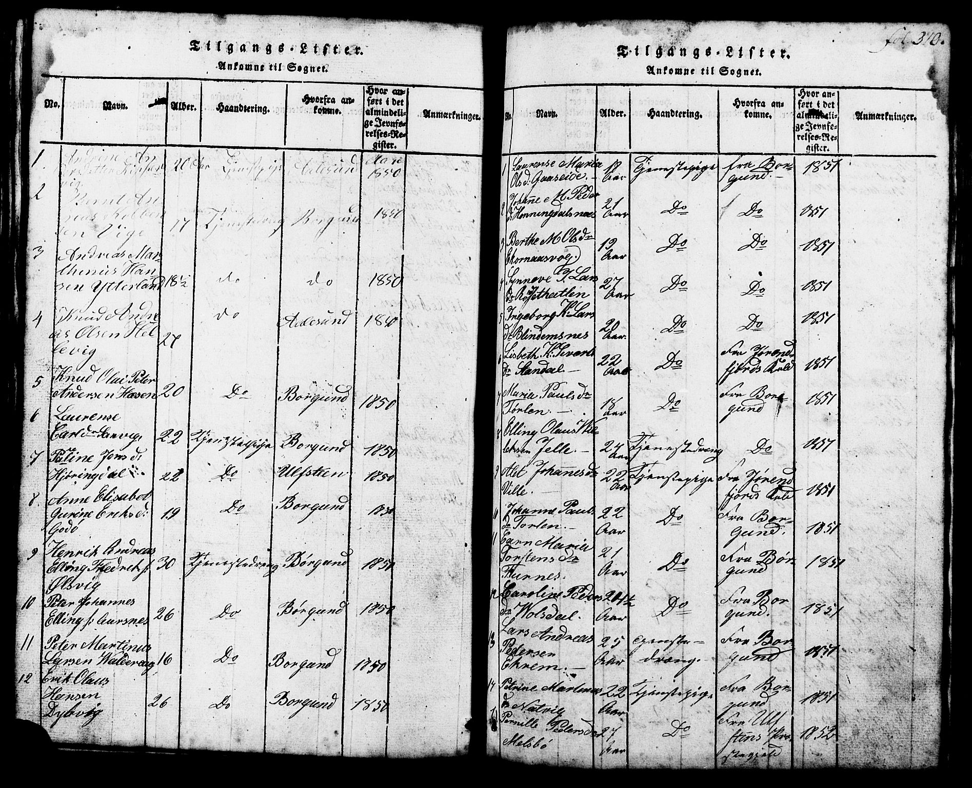 Ministerialprotokoller, klokkerbøker og fødselsregistre - Møre og Romsdal, SAT/A-1454/537/L0520: Parish register (copy) no. 537C01, 1819-1868, p. 310