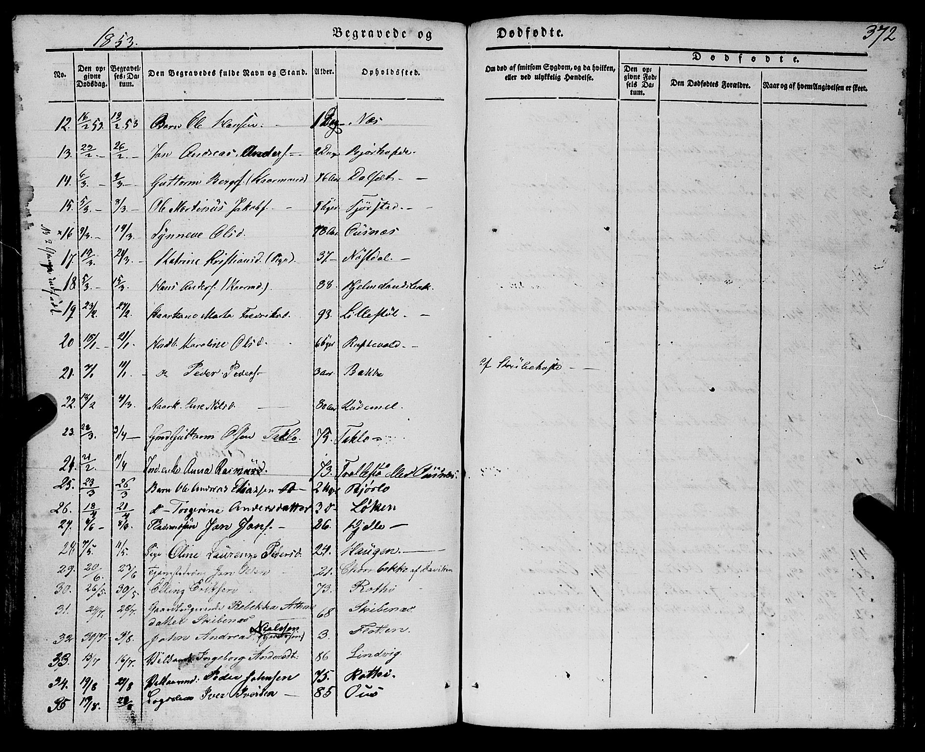 Eid sokneprestembete, SAB/A-82301/H/Haa/Haaa/L0007: Parish register (official) no. A 7, 1844-1858, p. 372