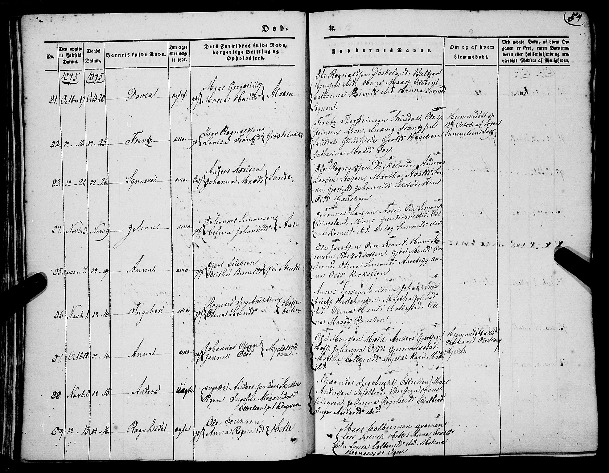 Gaular sokneprestembete, SAB/A-80001/H/Haa: Parish register (official) no. A 4I, 1840-1859, p. 54