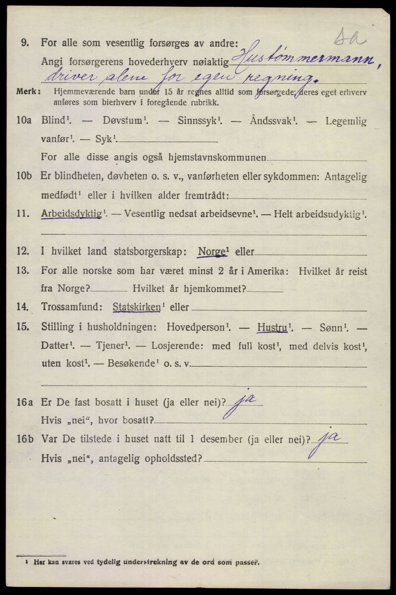 SAKO, 1920 census for Lardal, 1920, p. 2024
