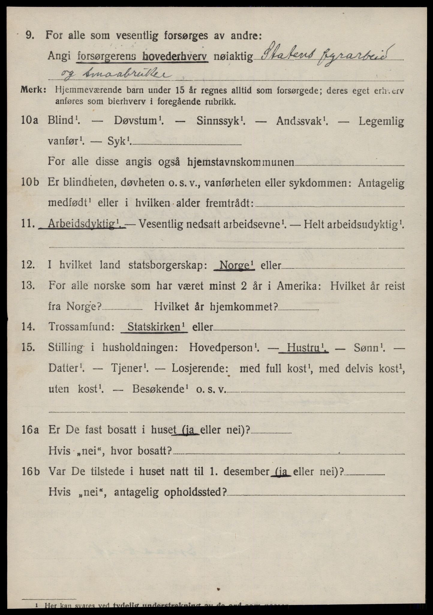 SAT, 1920 census for Rovde, 1920, p. 248