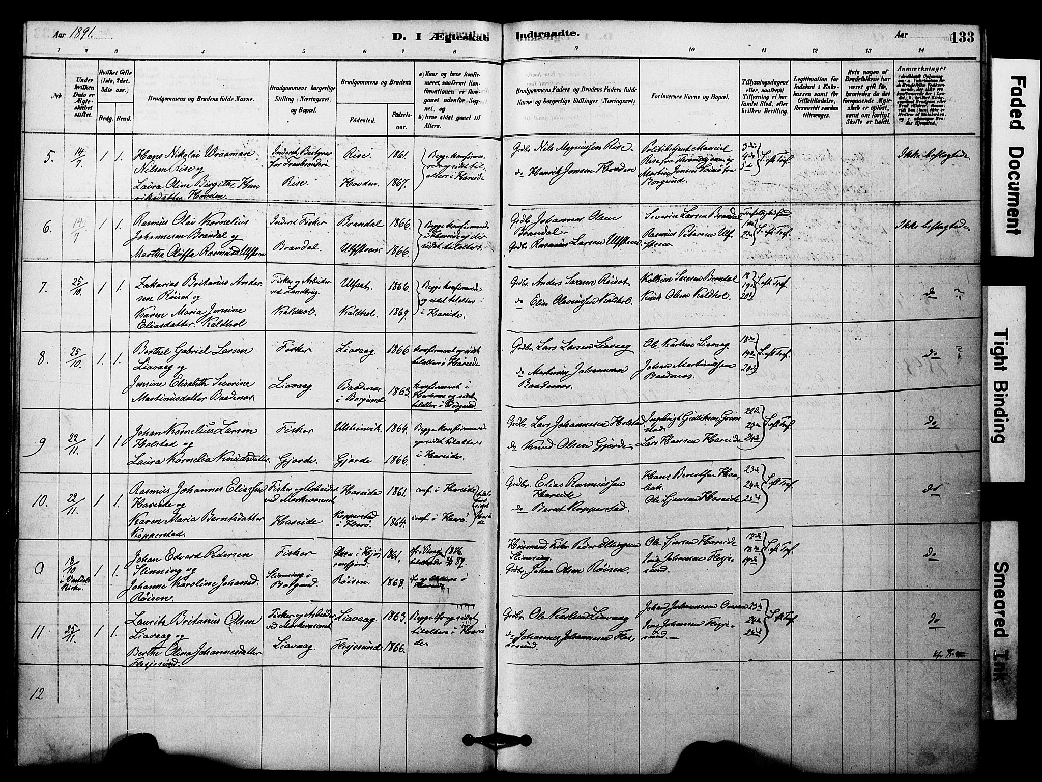 Ministerialprotokoller, klokkerbøker og fødselsregistre - Møre og Romsdal, SAT/A-1454/510/L0122: Parish register (official) no. 510A02, 1878-1897, p. 133