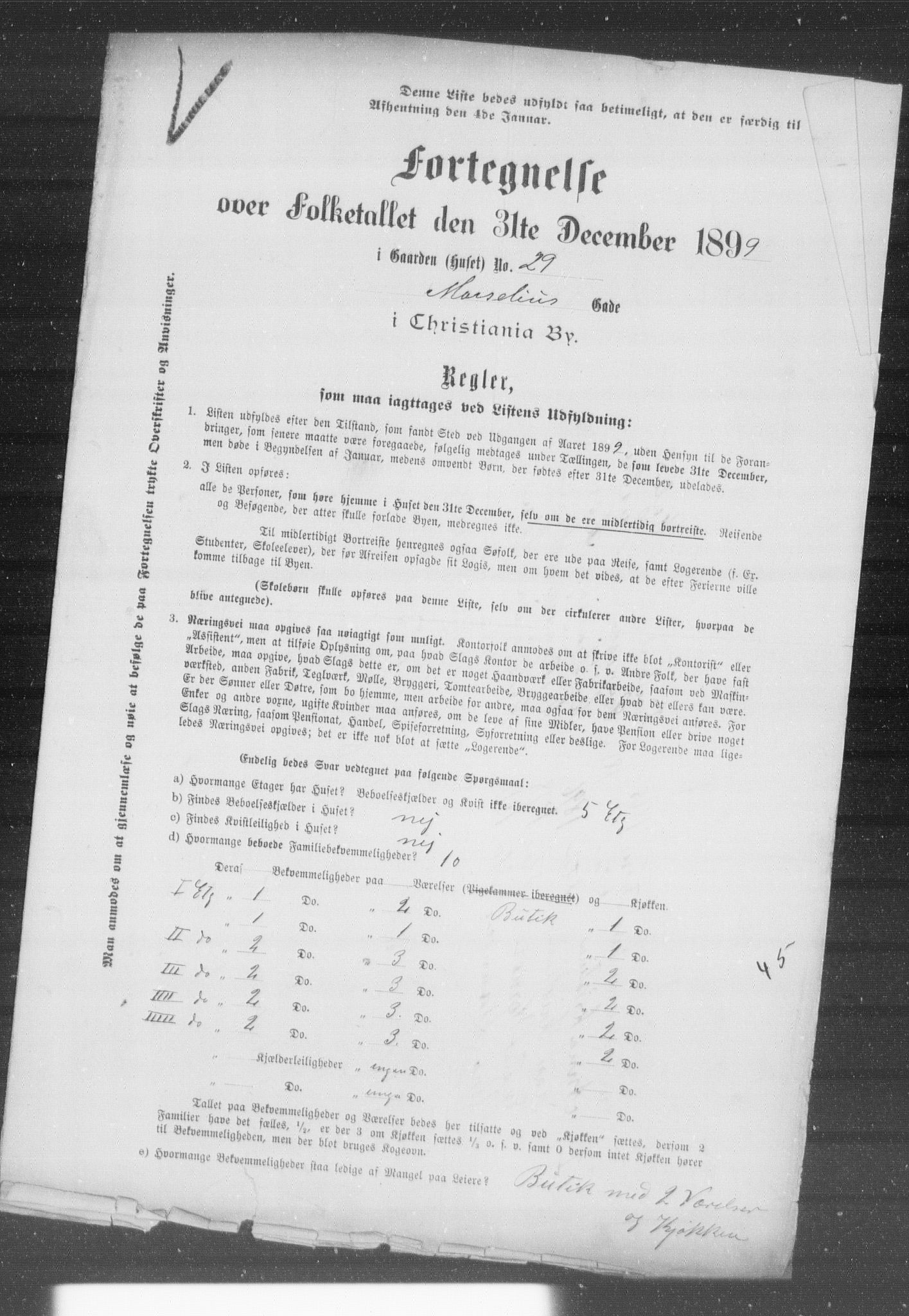 OBA, Municipal Census 1899 for Kristiania, 1899, p. 8433