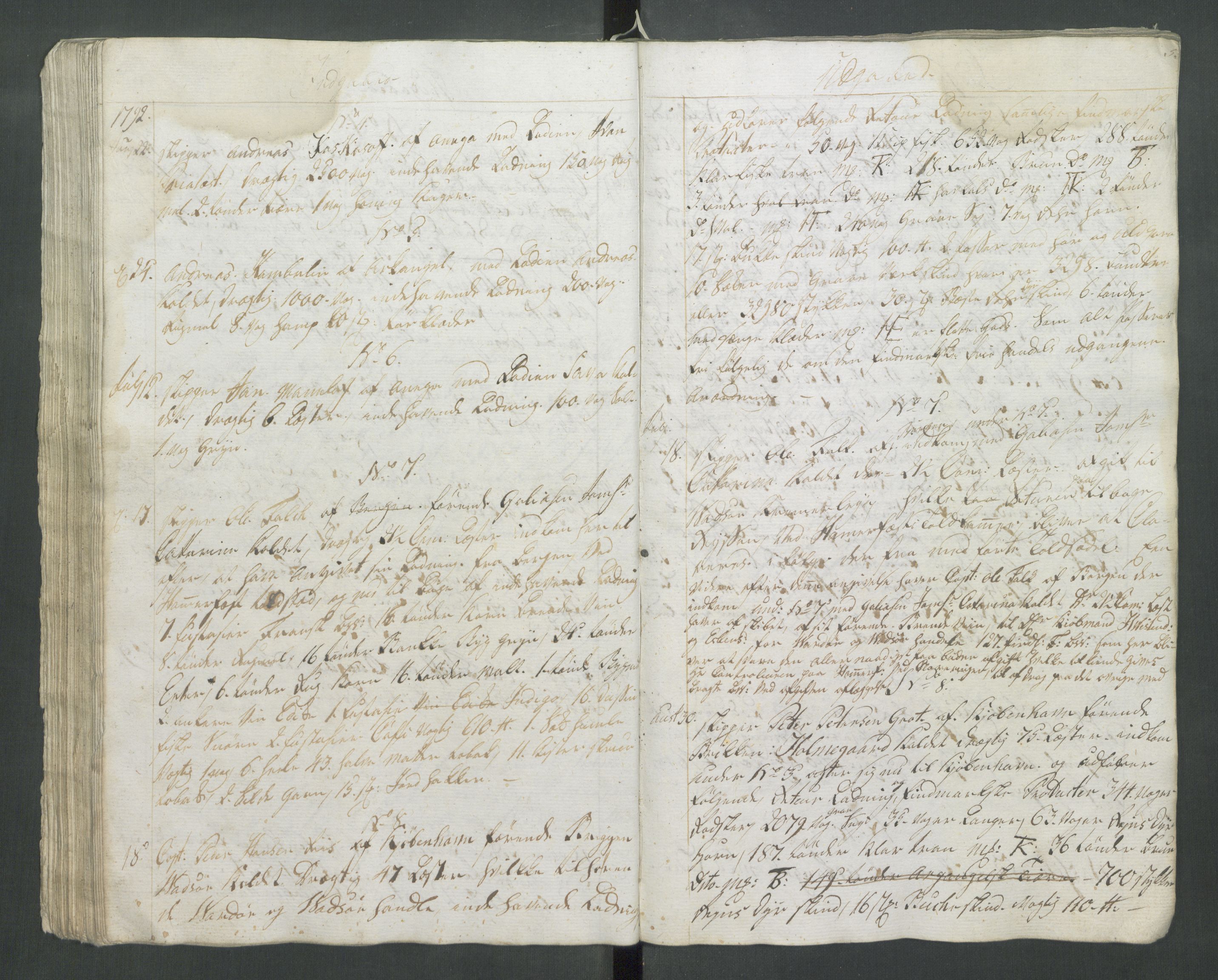Generaltollkammeret, tollregnskaper, AV/RA-EA-5490/R37/L0001/0001: Tollregnskaper Vardø / Tollbok, 1789-1794, p. 52b-53a