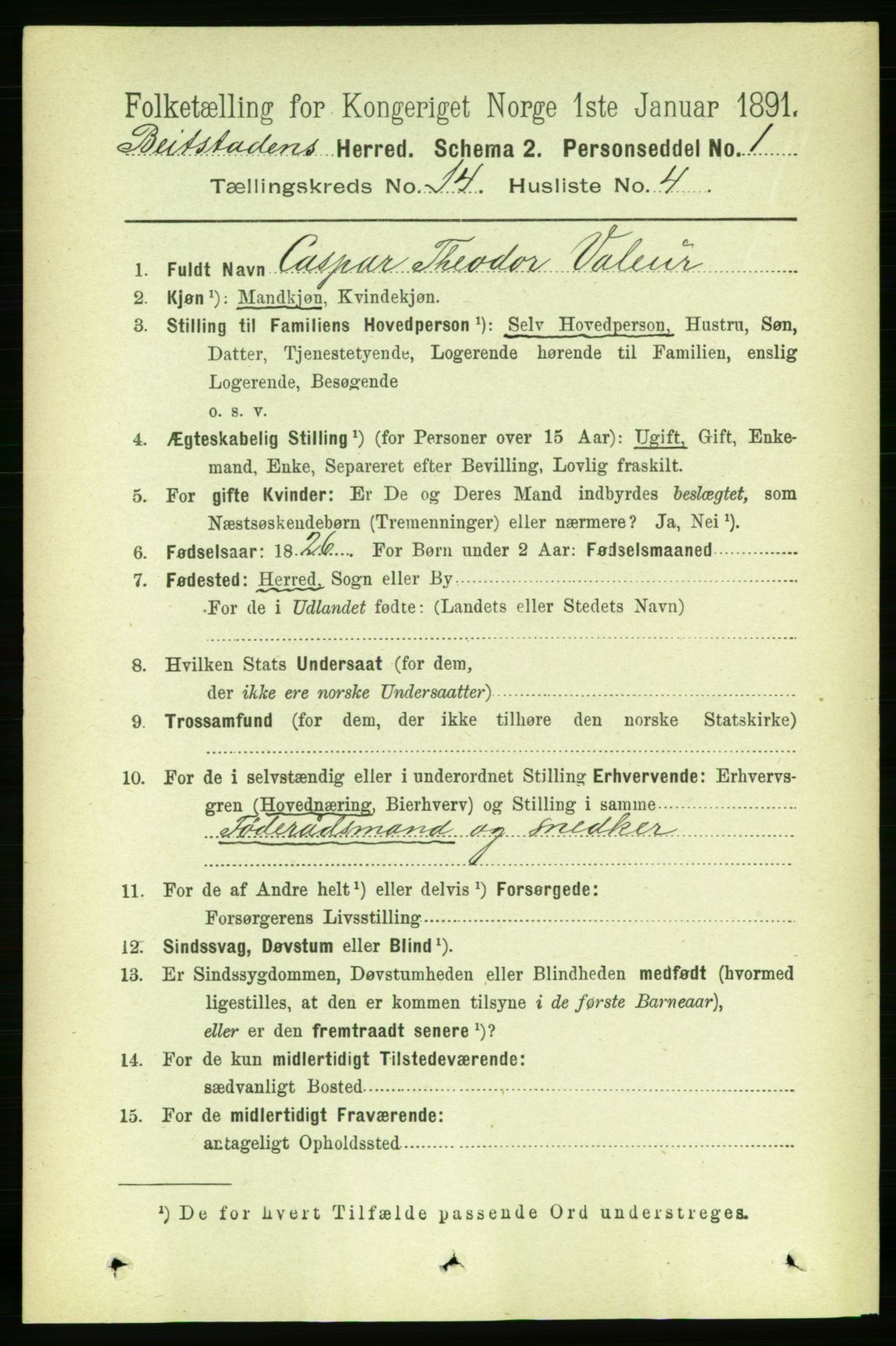 RA, 1891 census for 1727 Beitstad, 1891, p. 3862