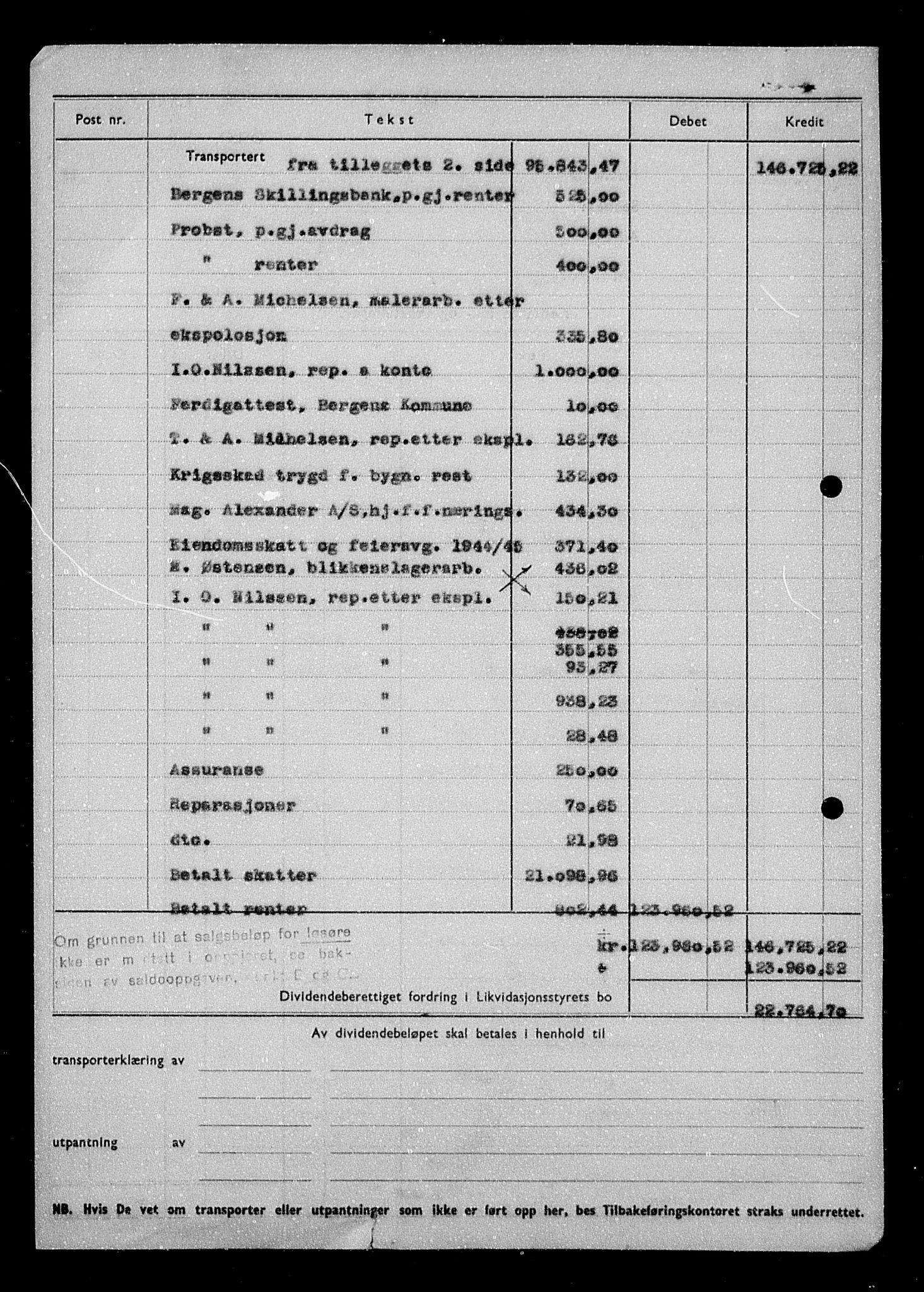 Justisdepartementet, Tilbakeføringskontoret for inndratte formuer, AV/RA-S-1564/H/Hc/Hcd/L0994: --, 1945-1947, p. 12