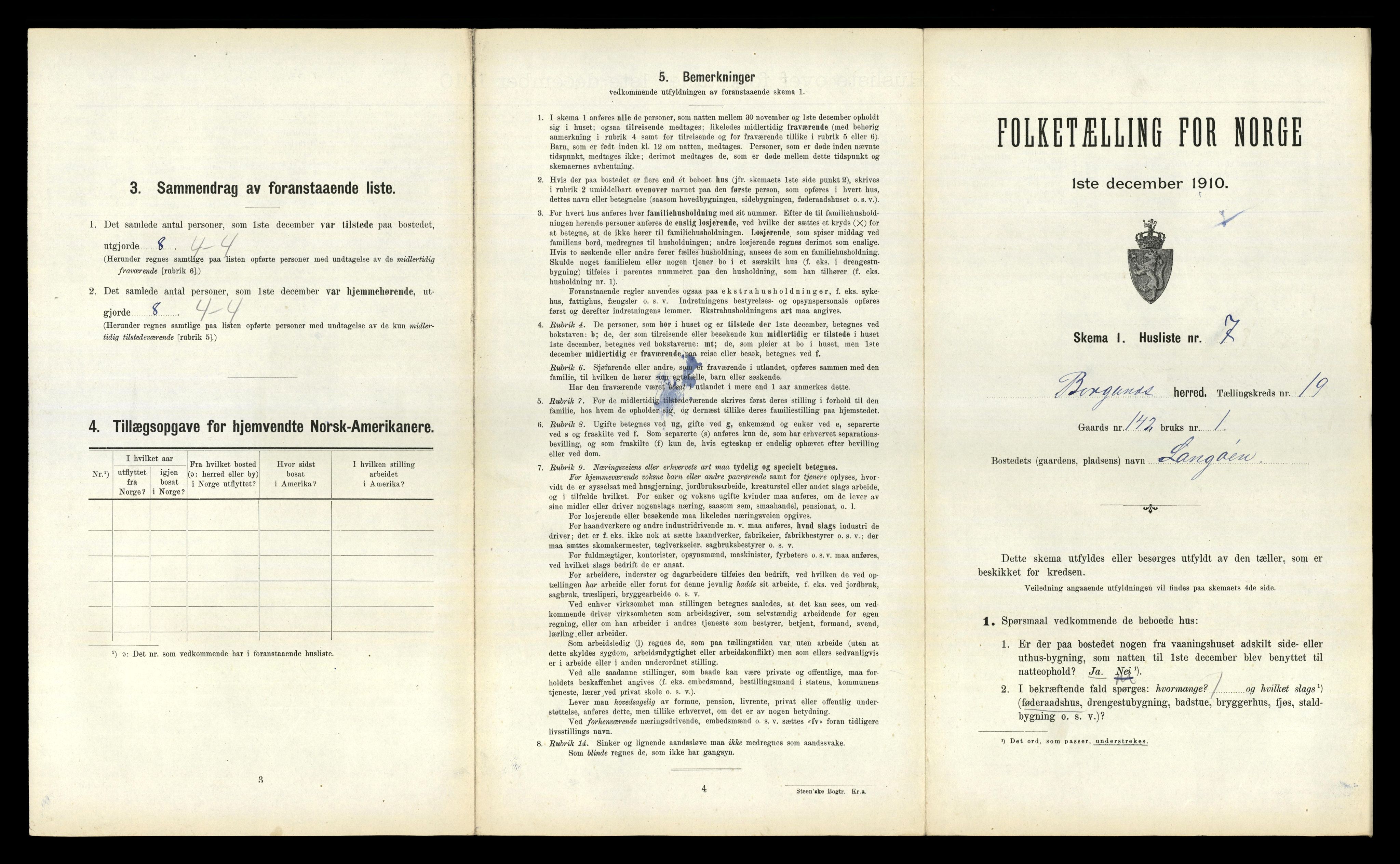 RA, 1910 census for Borgund, 1910, p. 1583