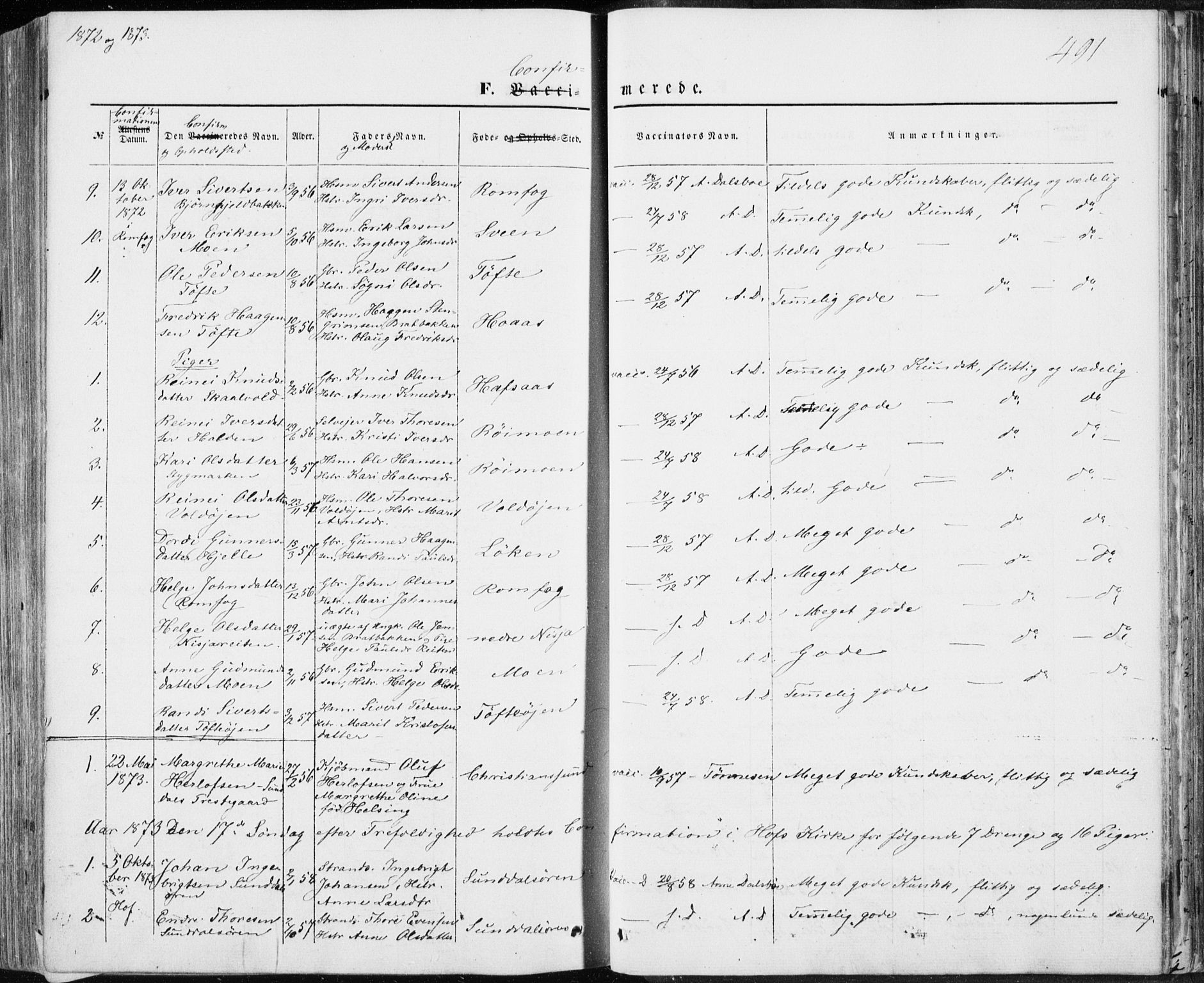 Ministerialprotokoller, klokkerbøker og fødselsregistre - Møre og Romsdal, SAT/A-1454/590/L1013: Parish register (official) no. 590A05, 1847-1877, p. 491
