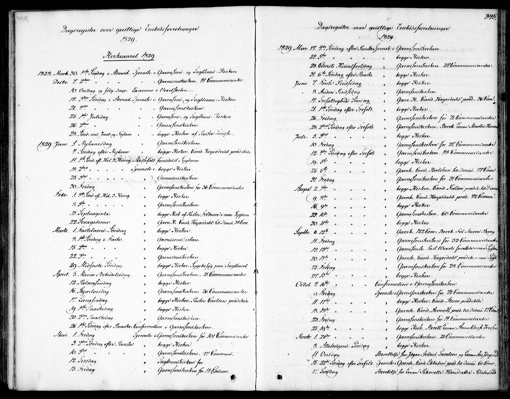 Garnisonsmenigheten Kirkebøker, AV/SAO-A-10846/F/Fa/L0007: Parish register (official) no. 7, 1828-1881, p. 345