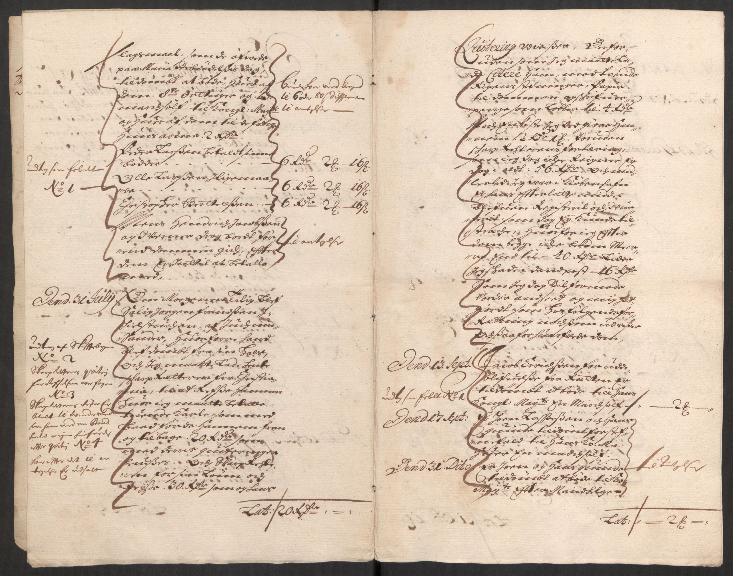 Rentekammeret inntil 1814, Reviderte regnskaper, Byregnskaper, AV/RA-EA-4066/R/Rm/L0285: [M18] Sikt og sakefall, 1681-1718, p. 32