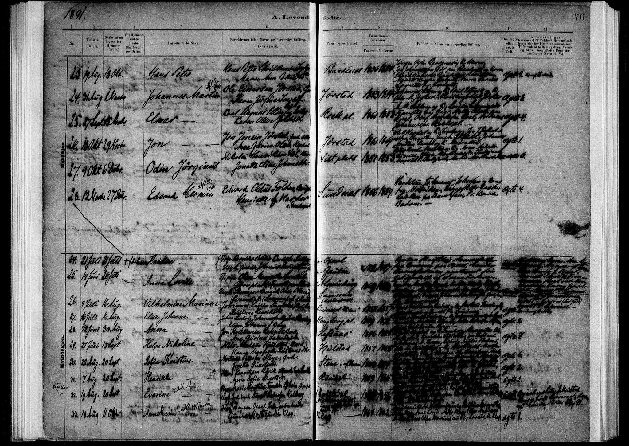 Ministerialprotokoller, klokkerbøker og fødselsregistre - Nord-Trøndelag, SAT/A-1458/730/L0285: Parish register (official) no. 730A10, 1879-1914, p. 76