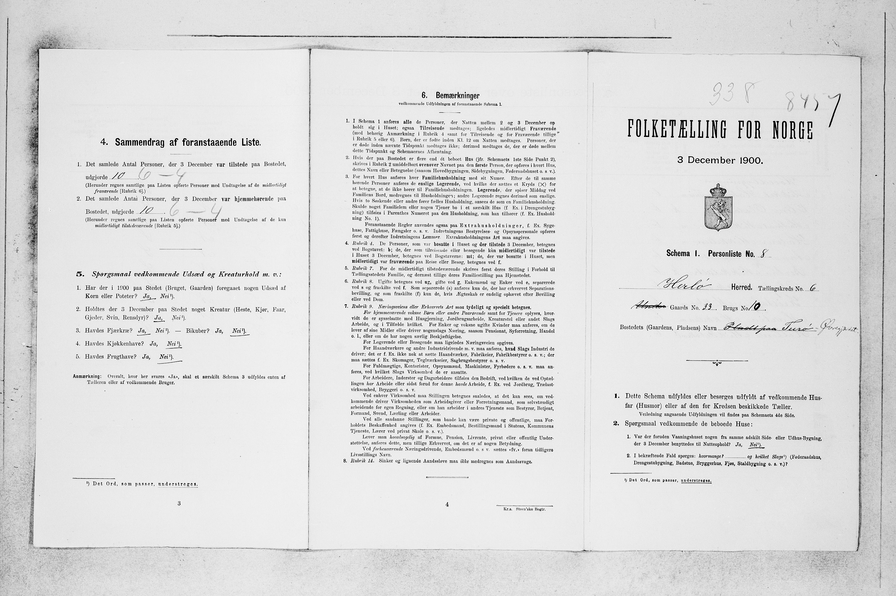 SAB, 1900 census for Herdla, 1900, p. 50