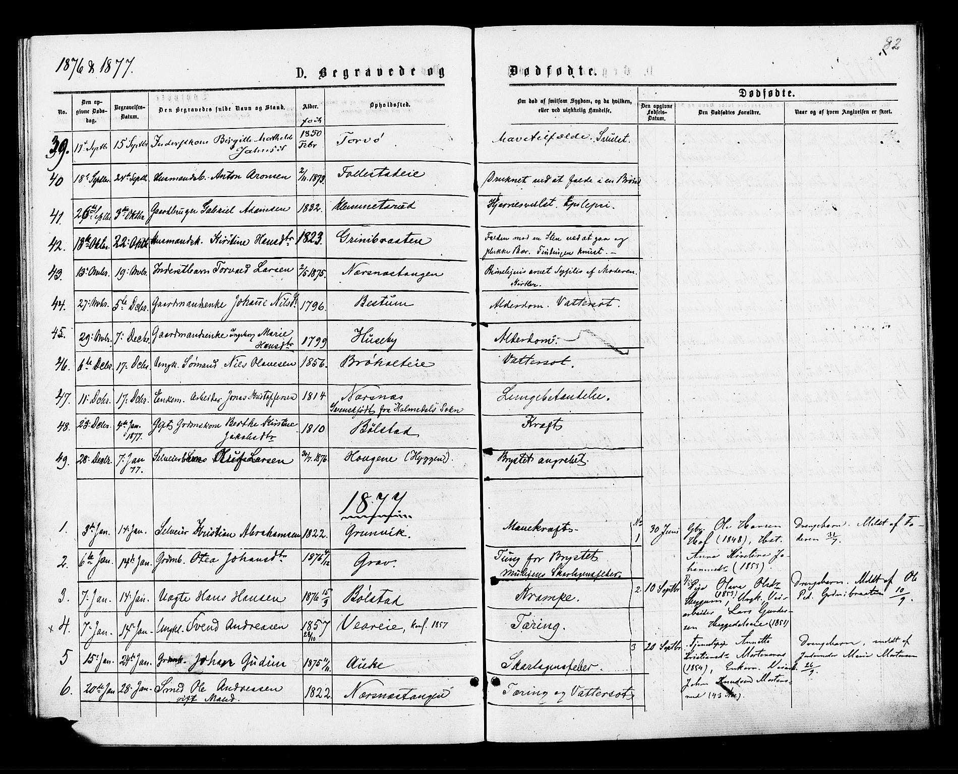 Røyken kirkebøker, SAKO/A-241/F/Fa/L0007: Parish register (official) no. 7, 1876-1879, p. 82