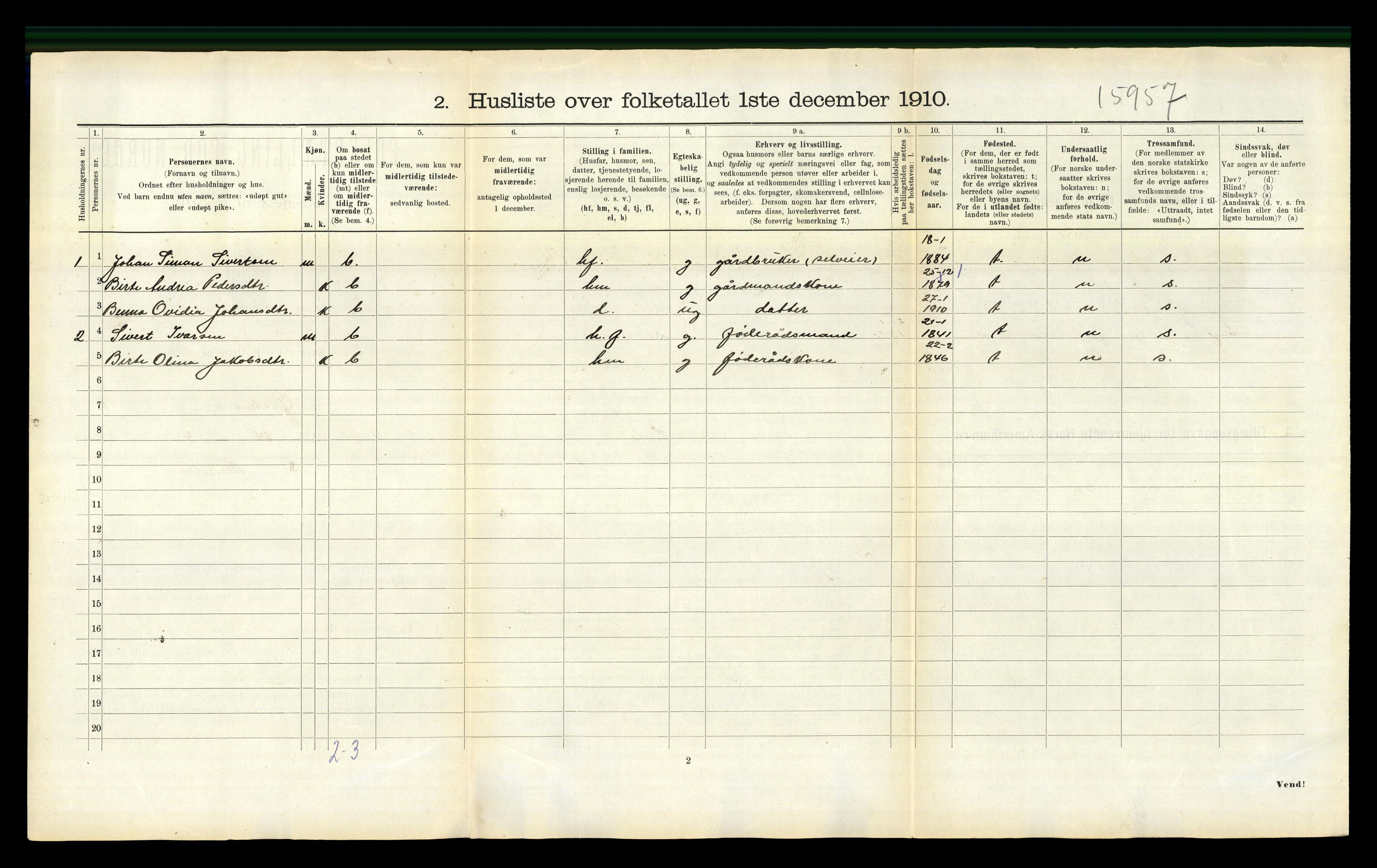 RA, 1910 census for Ørsta, 1910, p. 129