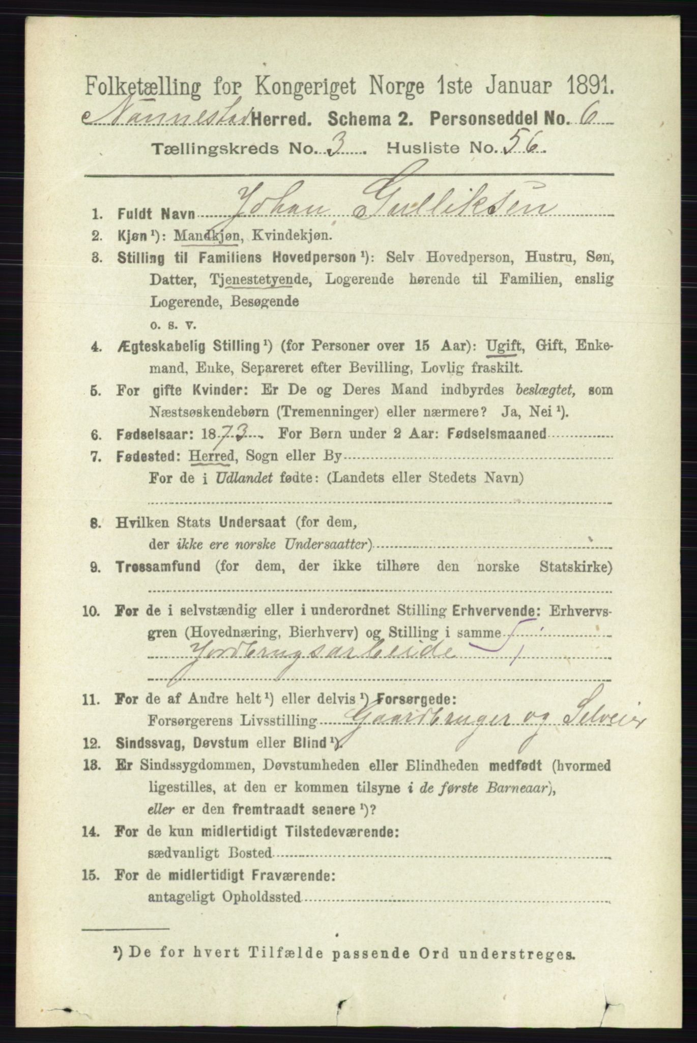 RA, 1891 census for 0238 Nannestad, 1891, p. 1797