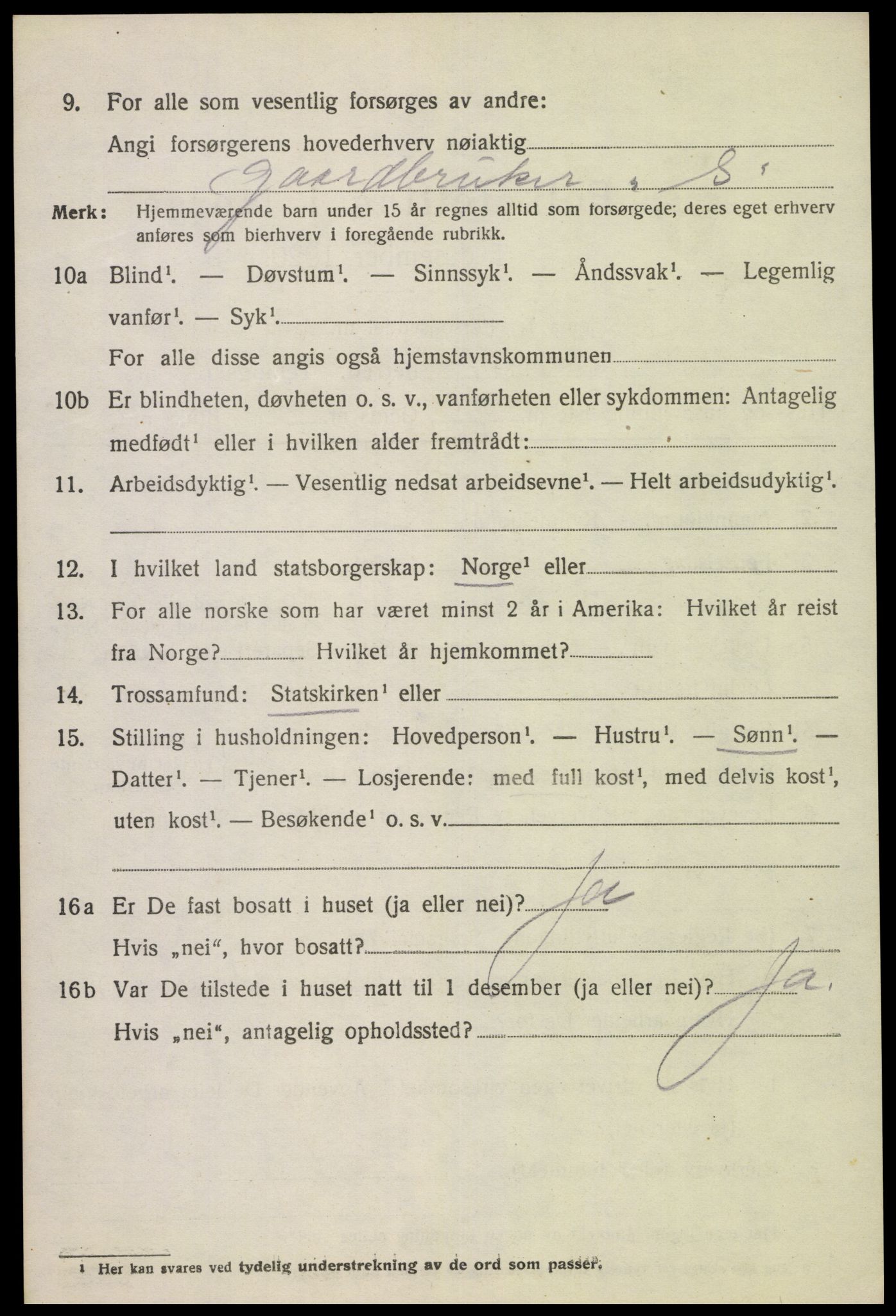 SAK, 1920 census for Kvinesdal, 1920, p. 1840