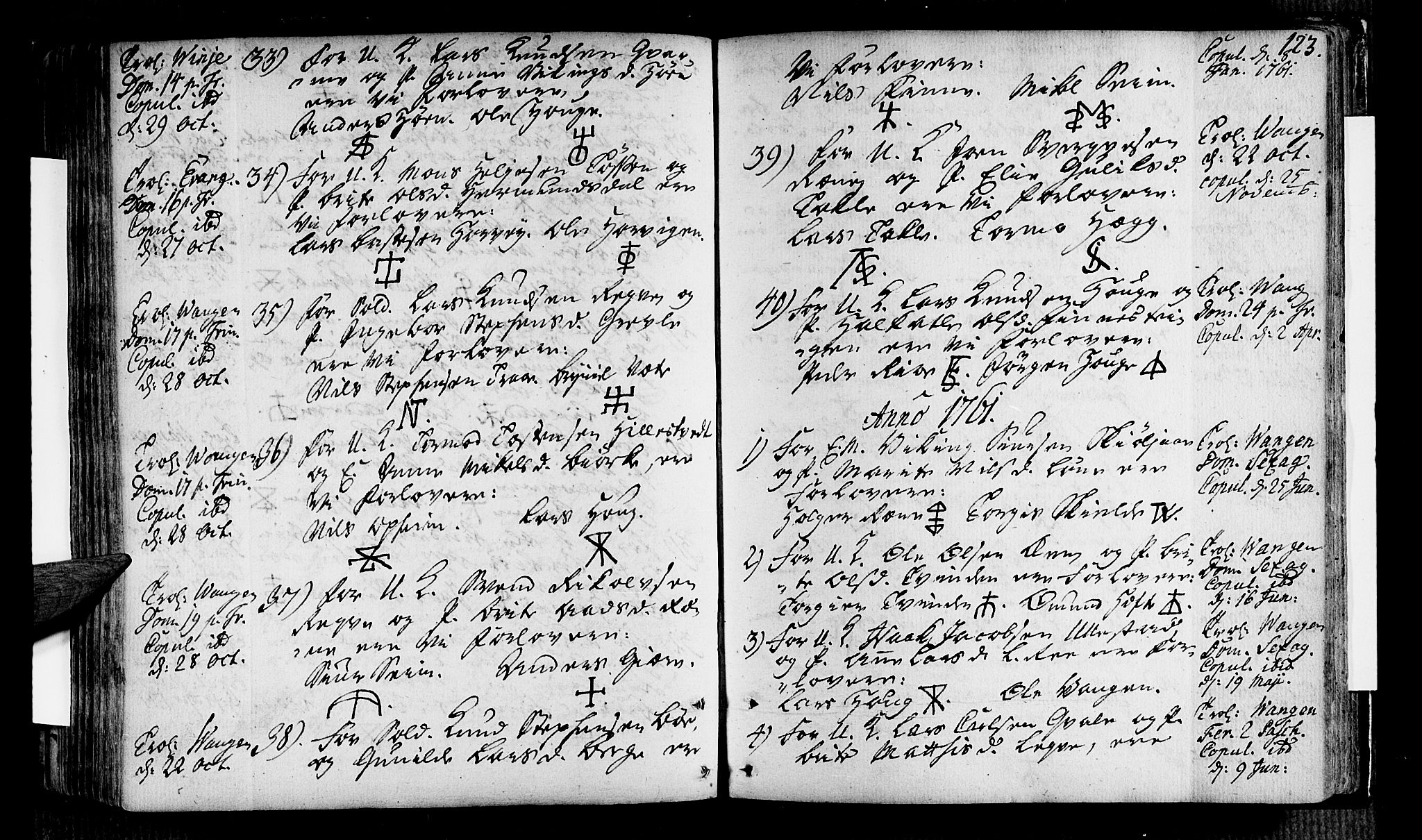 Voss sokneprestembete, AV/SAB-A-79001/H/Haa: Parish register (official) no. A 7, 1731-1773, p. 123