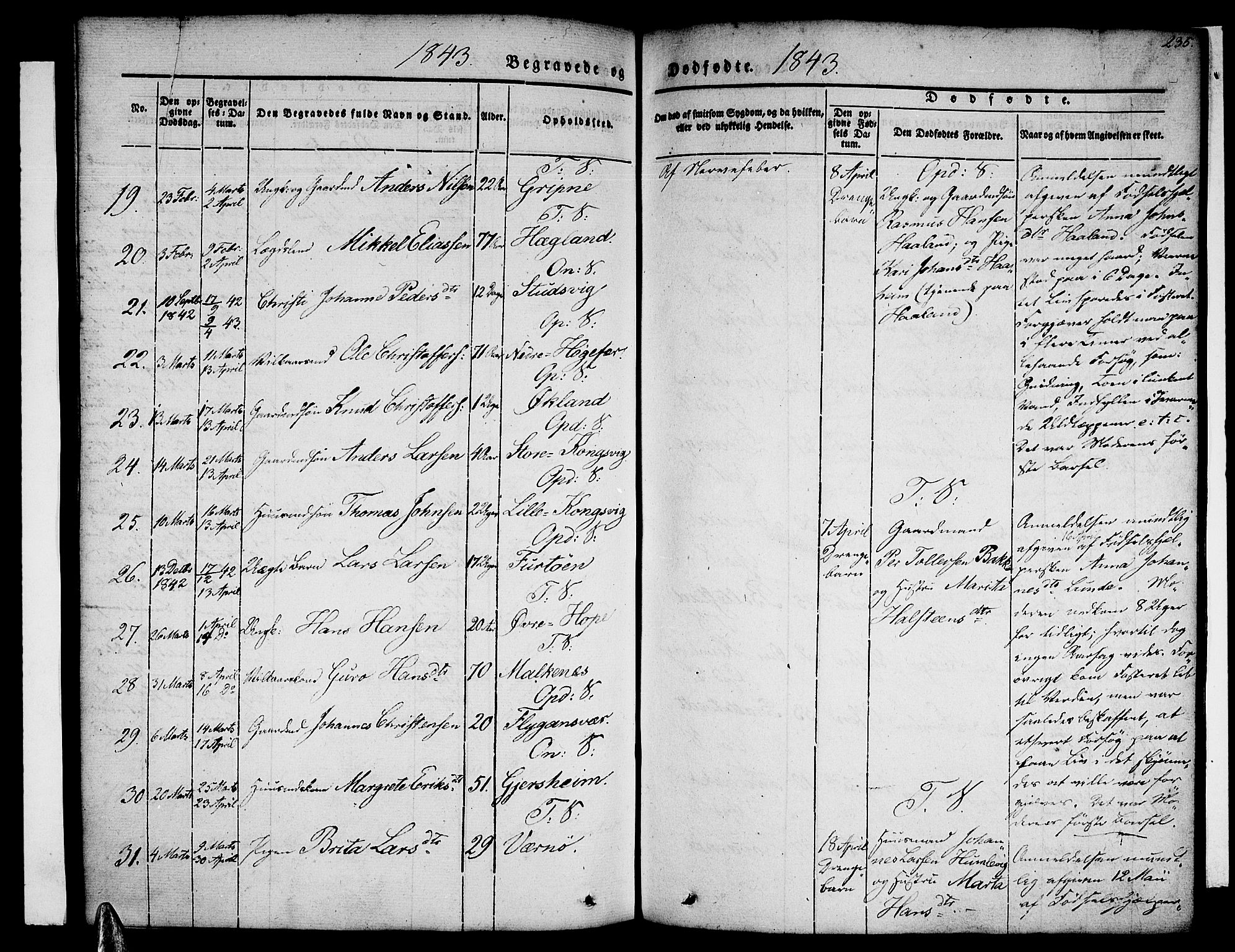 Tysnes sokneprestembete, AV/SAB-A-78601/H/Haa: Parish register (official) no. A 9, 1837-1848, p. 235