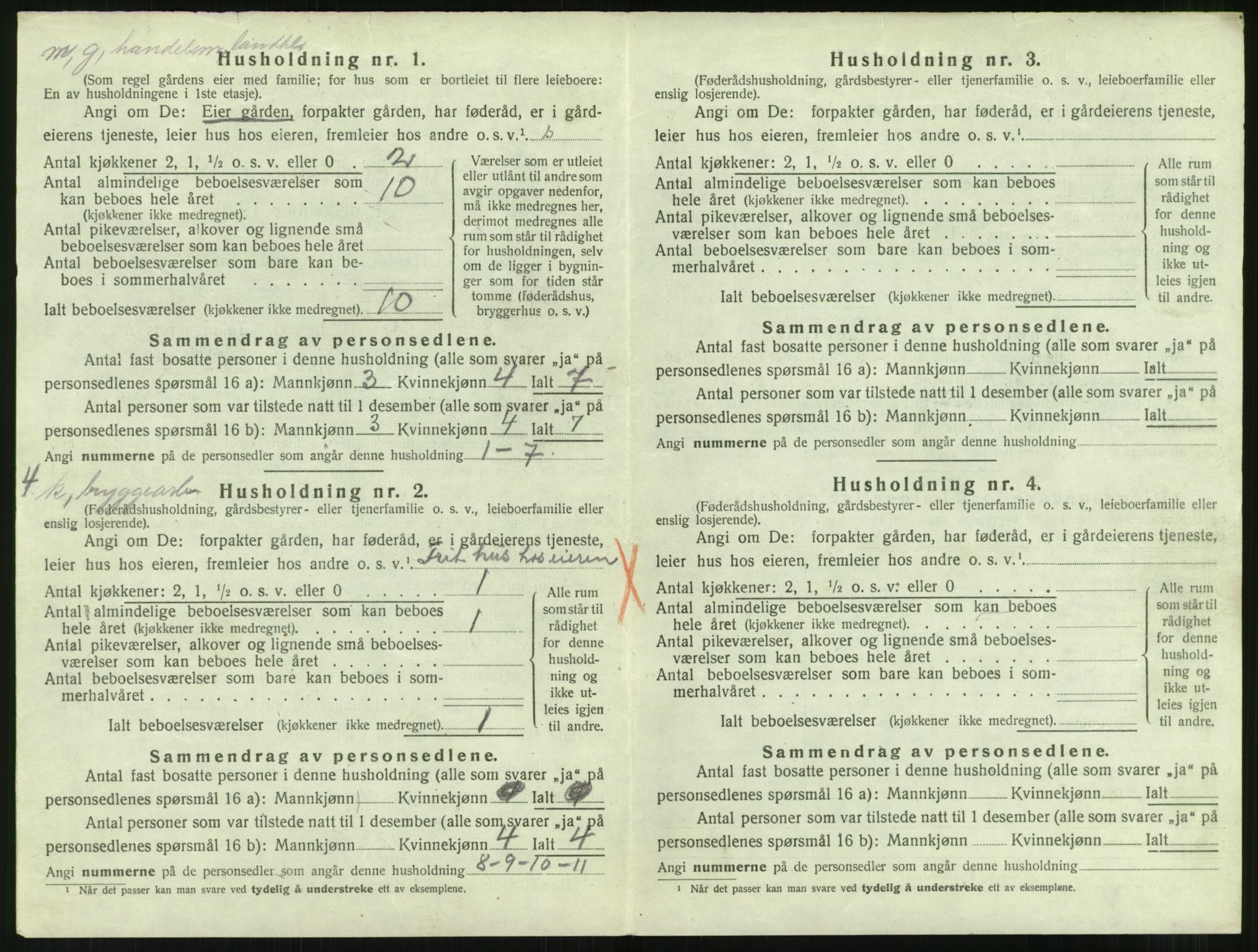 SAT, 1920 census for Aukra, 1920, p. 308