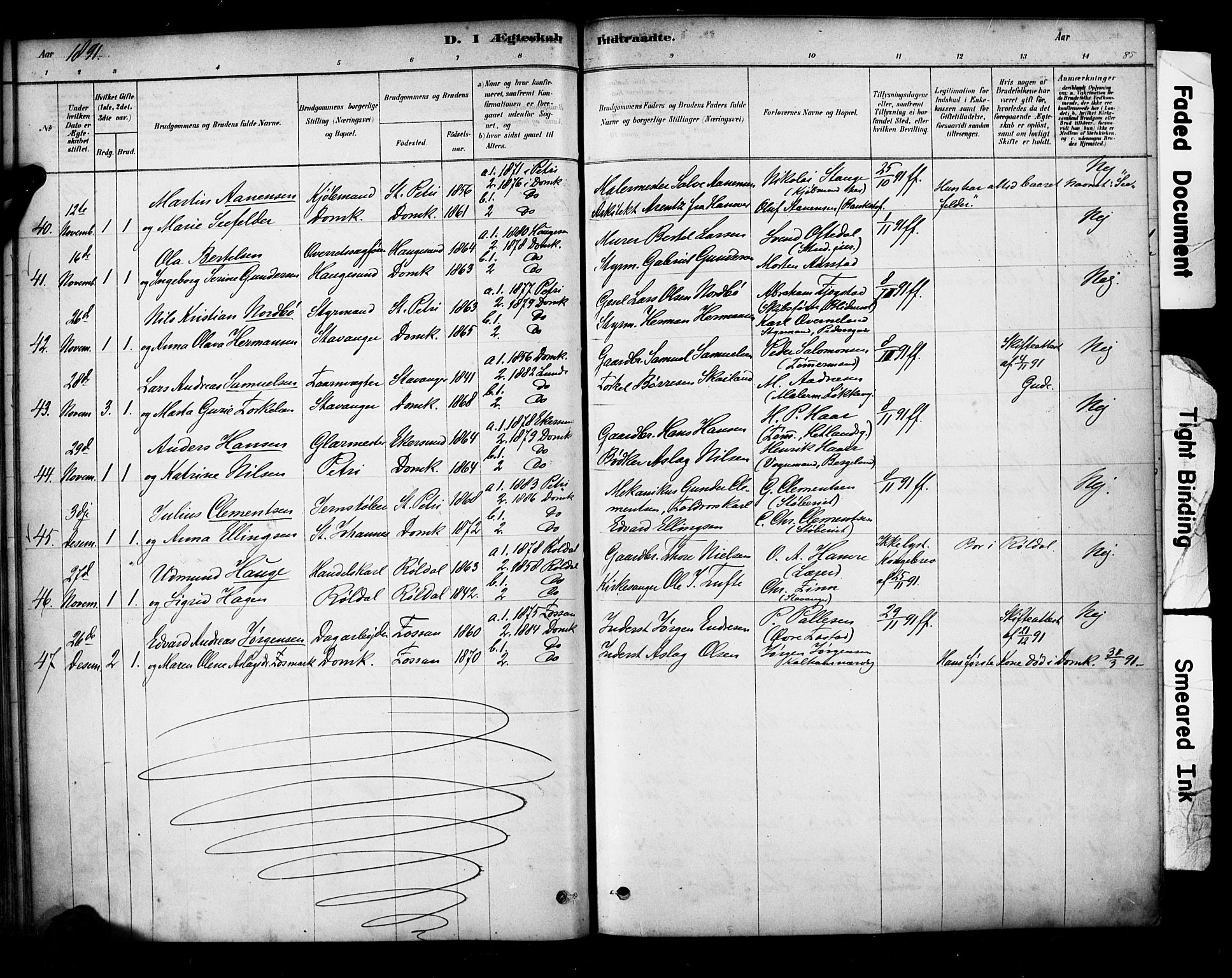 Domkirken sokneprestkontor, AV/SAST-A-101812/001/30/30BA/L0029: Parish register (official) no. A 28, 1878-1904, p. 85