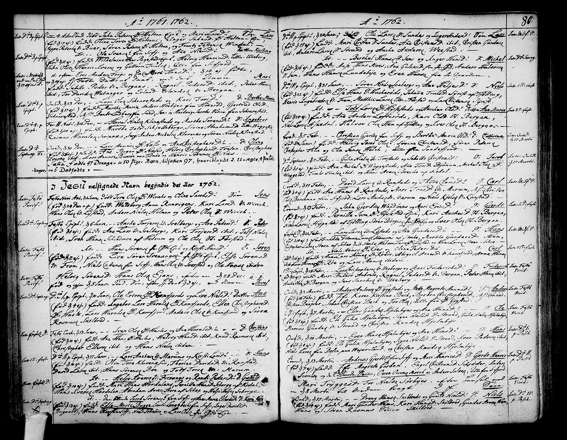 Sandar kirkebøker, SAKO/A-243/F/Fa/L0002: Parish register (official) no. 2, 1733-1788, p. 80
