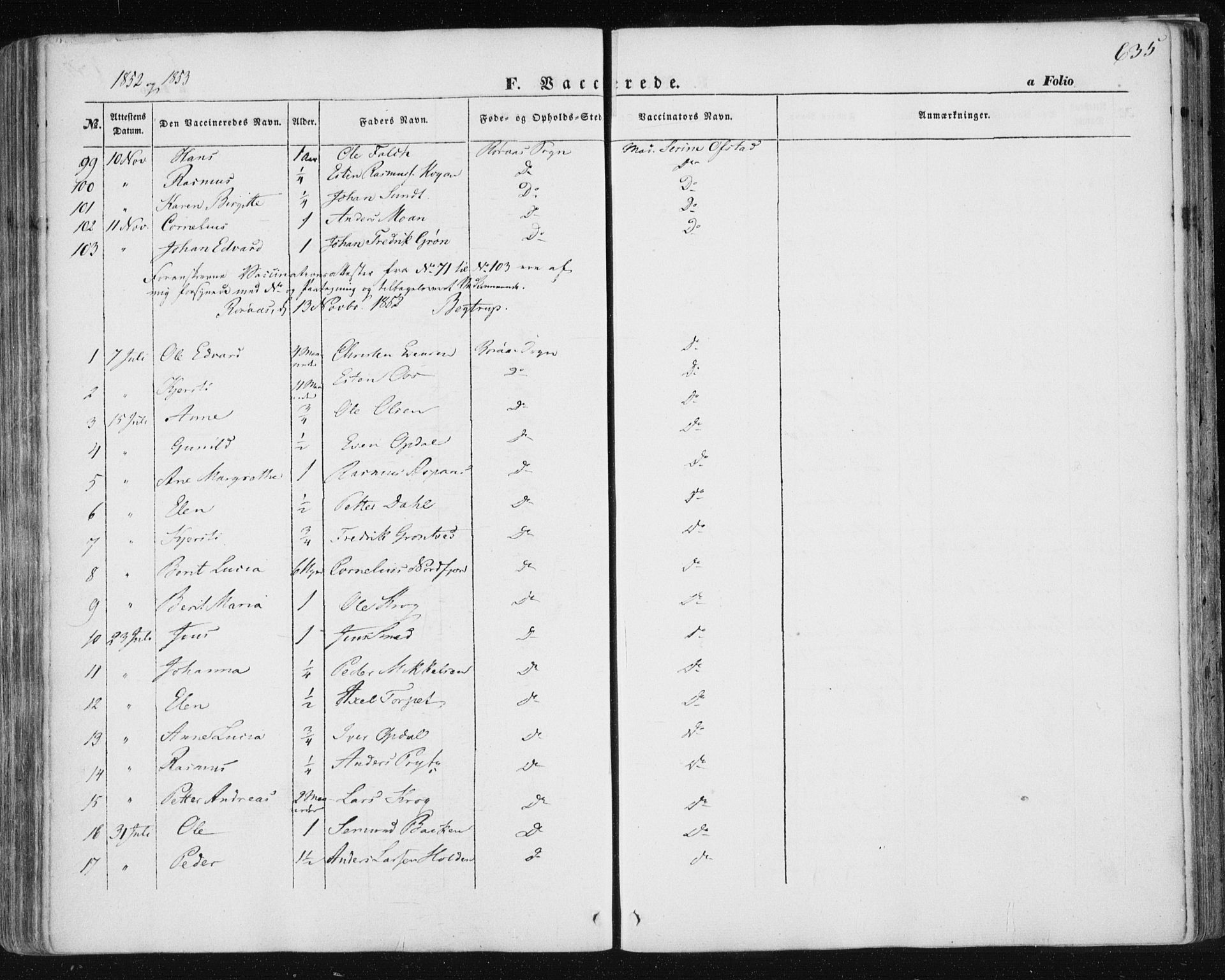 Ministerialprotokoller, klokkerbøker og fødselsregistre - Sør-Trøndelag, SAT/A-1456/681/L0931: Parish register (official) no. 681A09, 1845-1859, p. 635