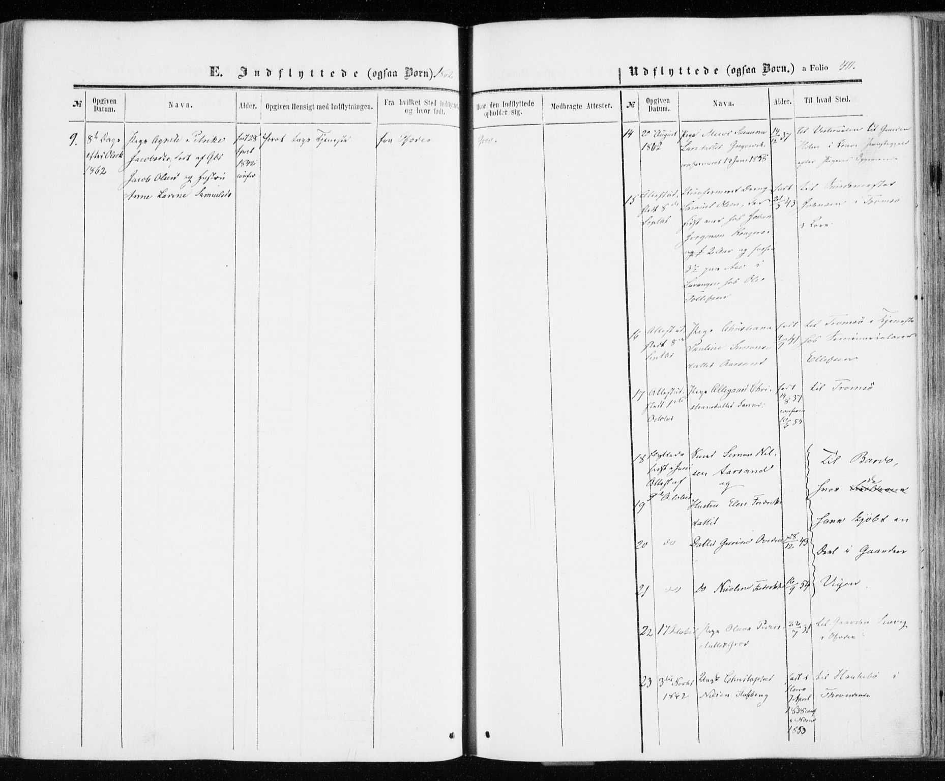 Ibestad sokneprestembete, AV/SATØ-S-0077/H/Ha/Haa/L0009kirke: Parish register (official) no. 9, 1859-1868, p. 411