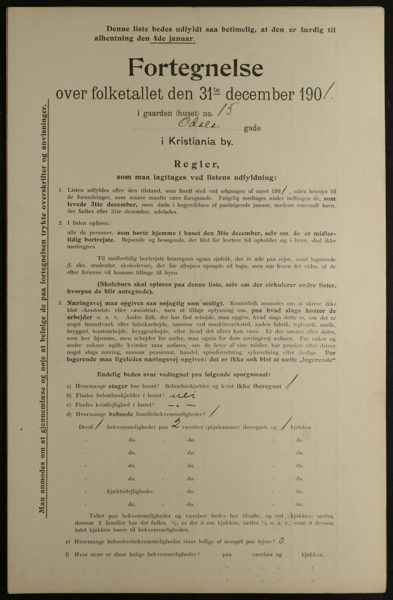 OBA, Municipal Census 1901 for Kristiania, 1901, p. 11439