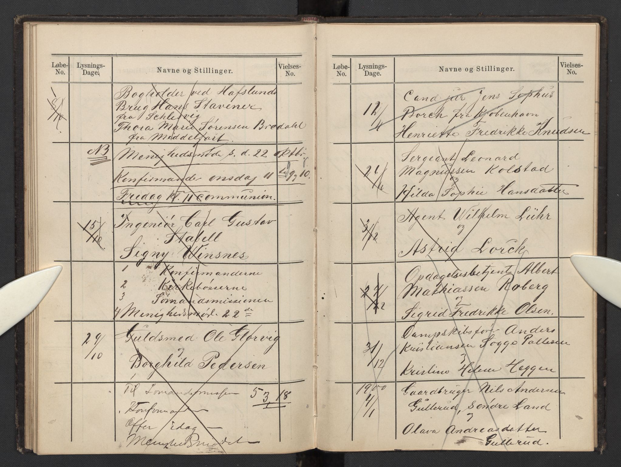 Garnisonsmenigheten Kirkebøker, AV/SAO-A-10846/H/Hb/L0002: Banns register no. II 2, 1879-1902