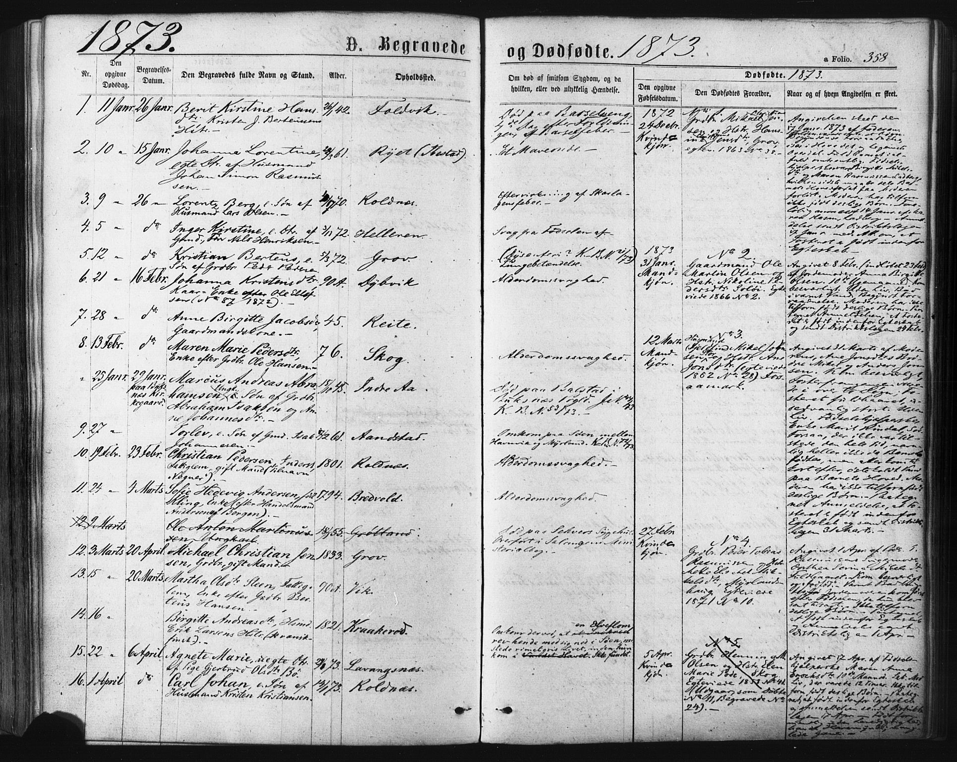 Ibestad sokneprestembete, SATØ/S-0077/H/Ha/Haa/L0010kirke: Parish register (official) no. 10, 1869-1879, p. 358