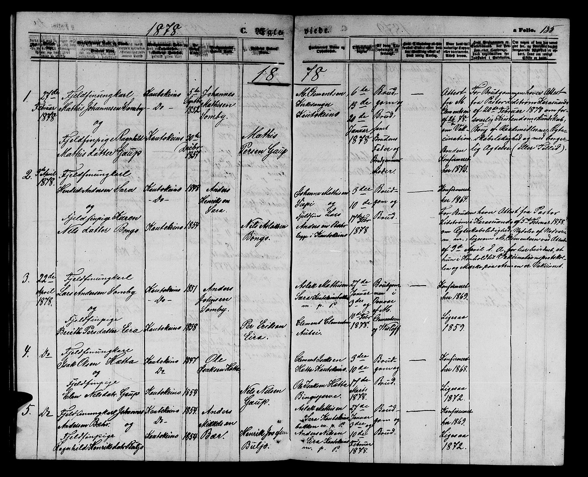 Kautokeino sokneprestembete, SATØ/S-1340/H/Hb/L0001.klokk: Parish register (copy) no. 1, 1862-1878, p. 135