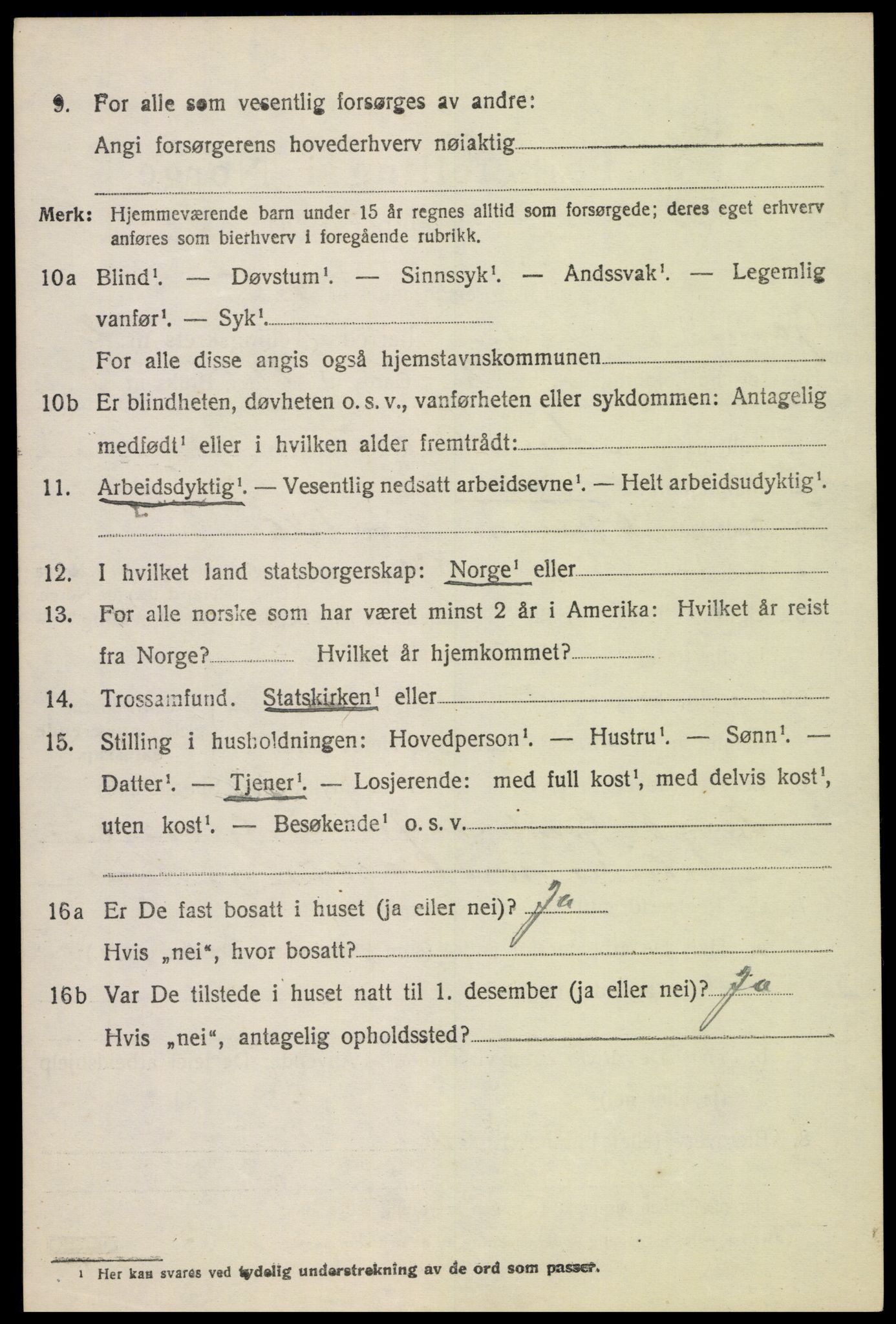 SAH, 1920 census for Lom, 1920, p. 1789