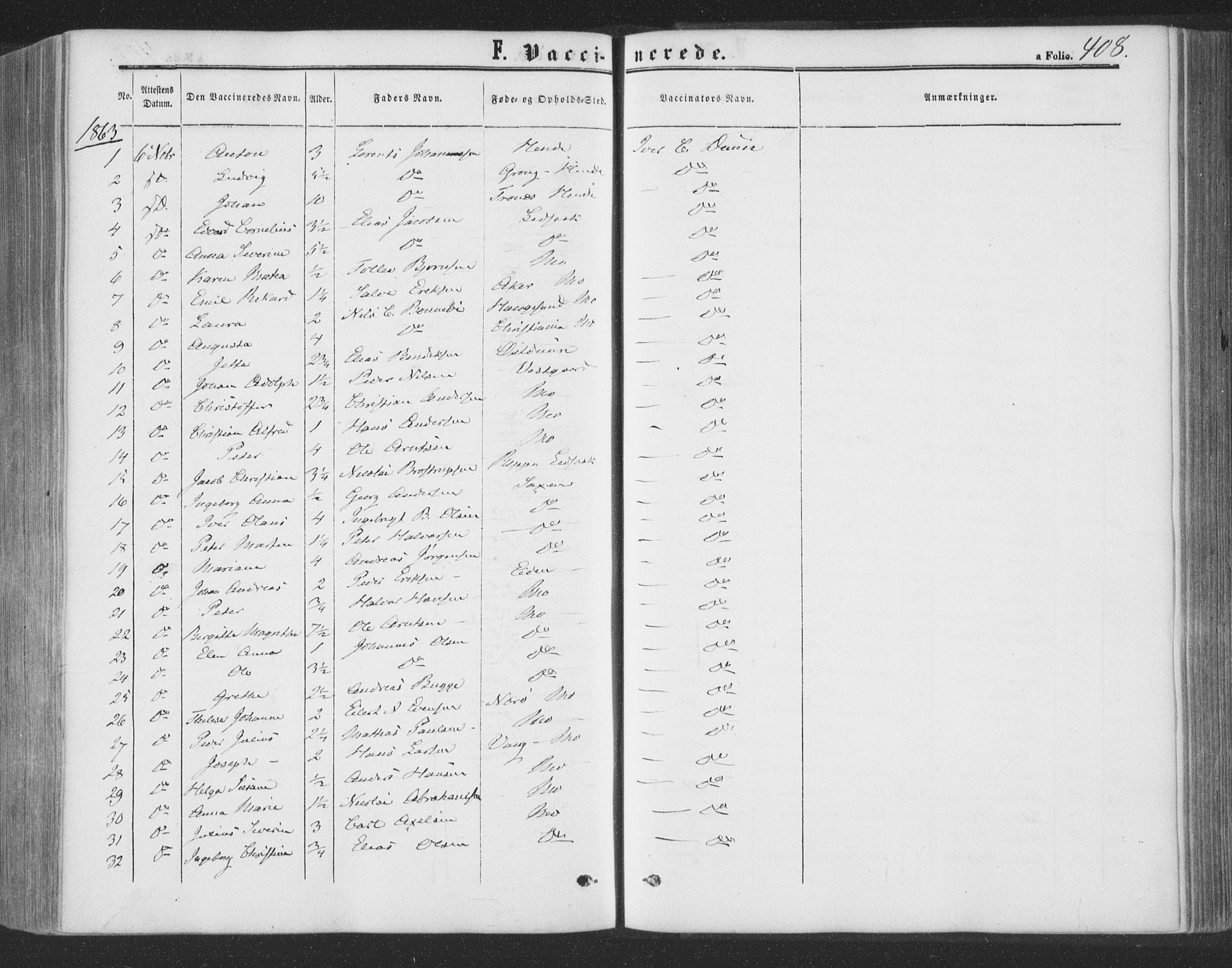 Ministerialprotokoller, klokkerbøker og fødselsregistre - Nord-Trøndelag, SAT/A-1458/773/L0615: Parish register (official) no. 773A06, 1857-1870, p. 408