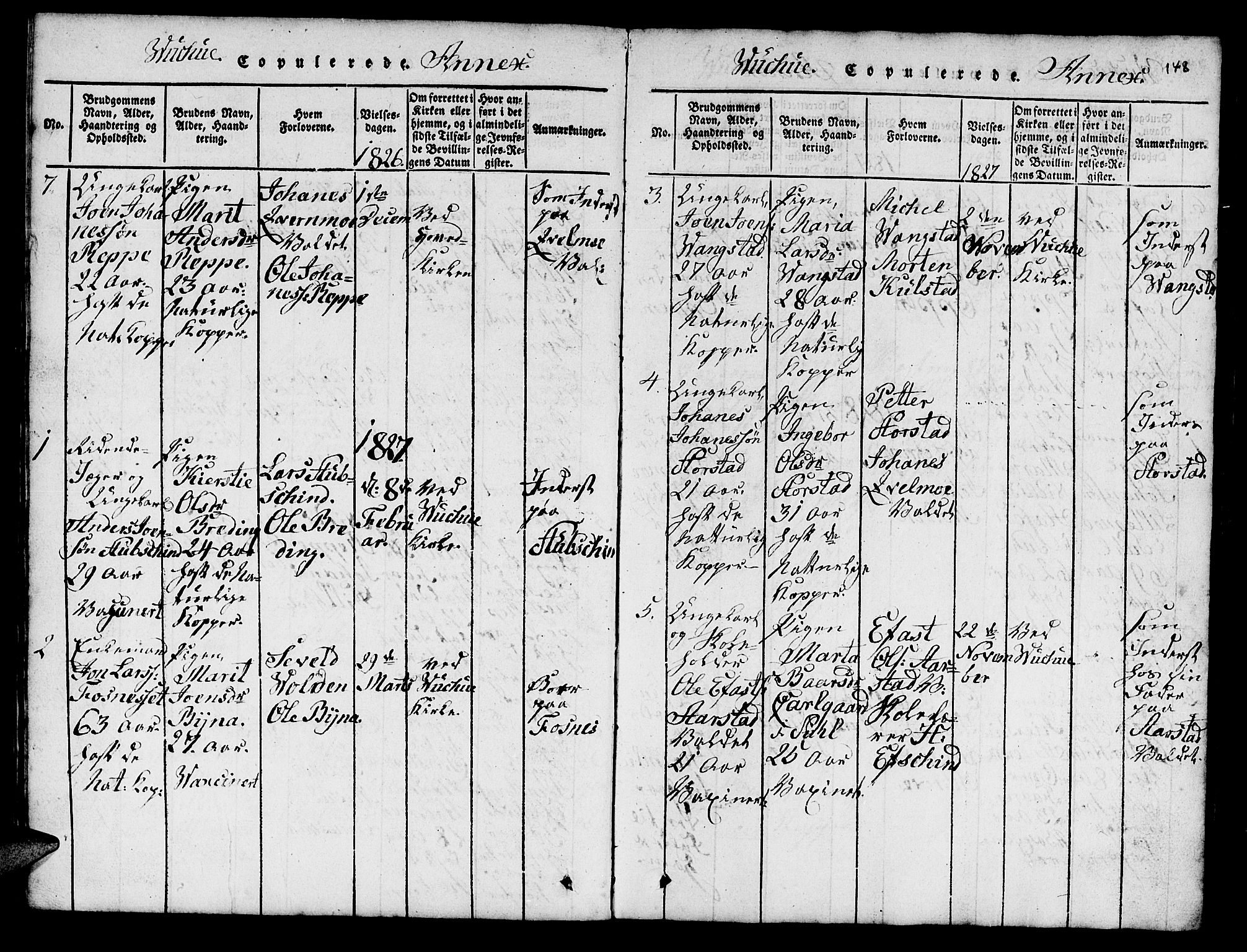 Ministerialprotokoller, klokkerbøker og fødselsregistre - Nord-Trøndelag, AV/SAT-A-1458/724/L0265: Parish register (copy) no. 724C01, 1816-1845, p. 148