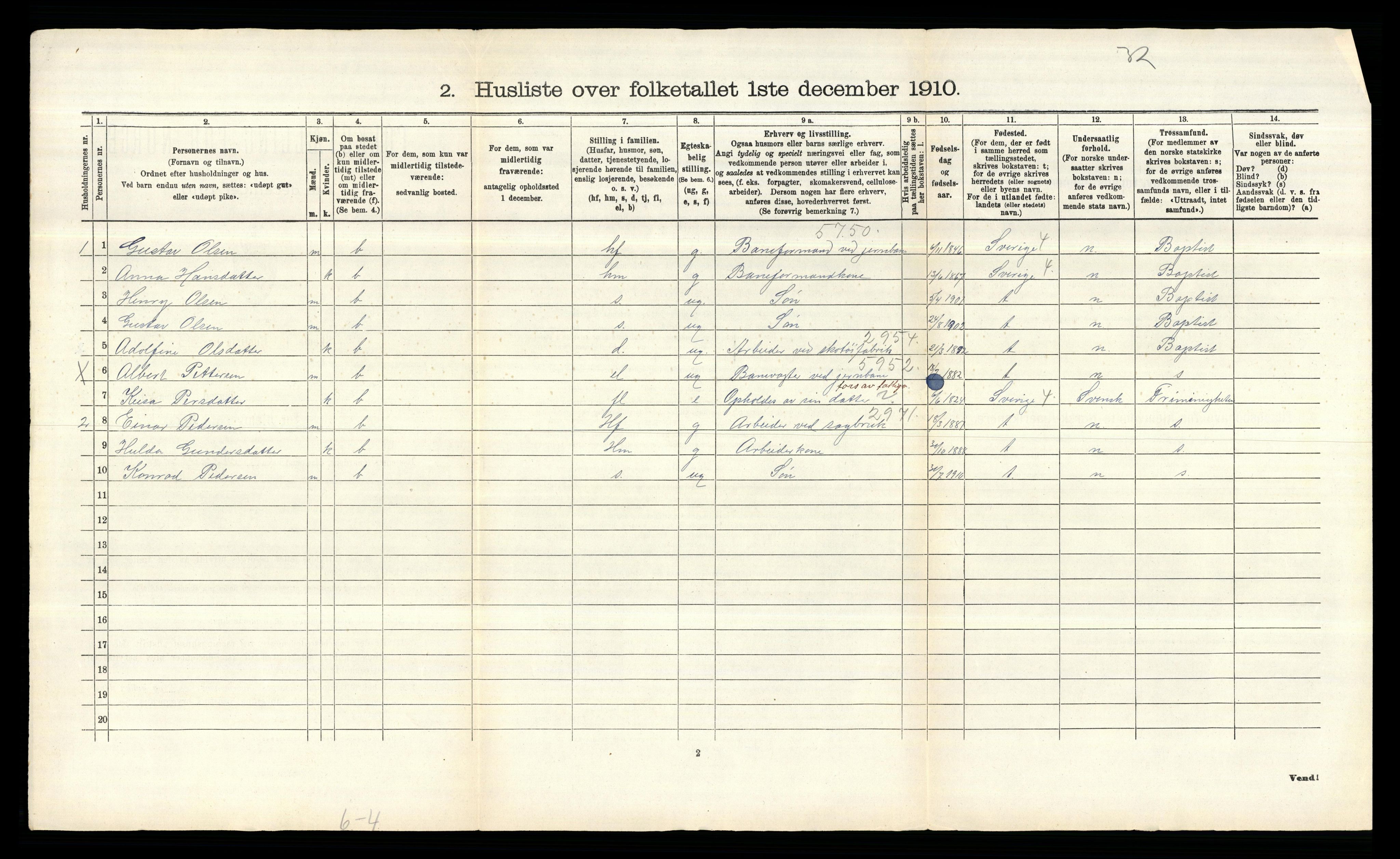 RA, 1910 census for Idd, 1910, p. 53