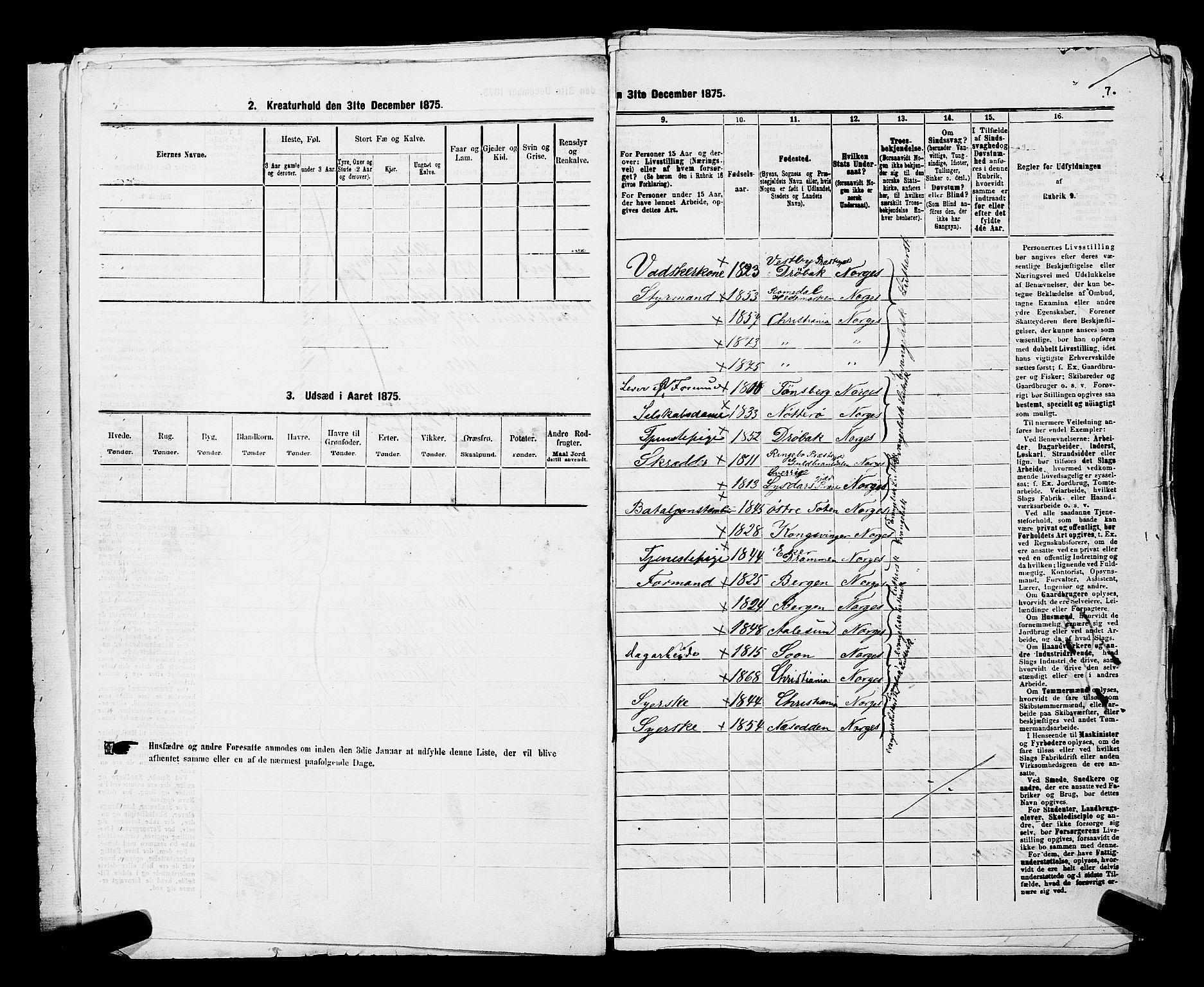 RA, 1875 census for 0301 Kristiania, 1875, p. 178