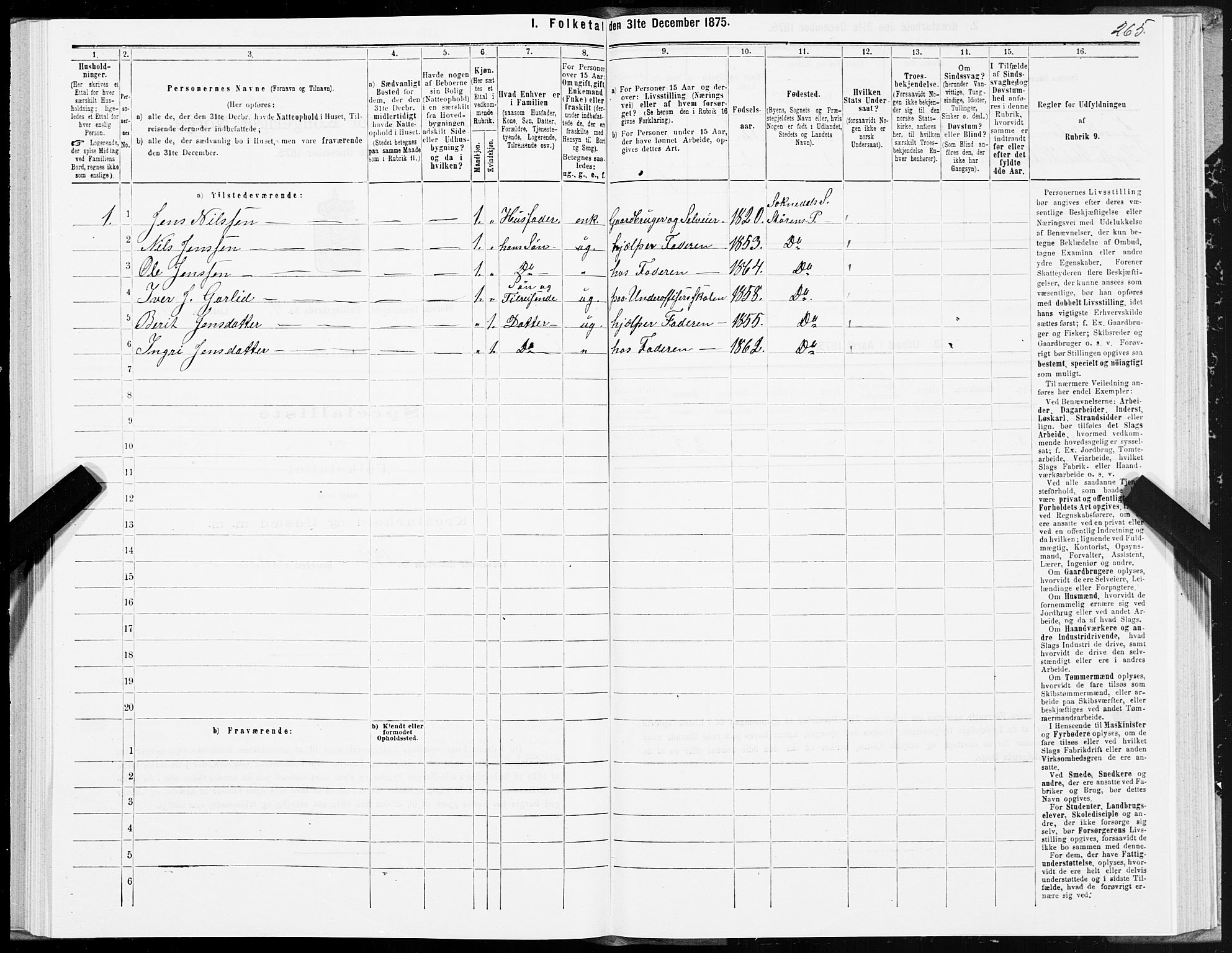 SAT, 1875 census for 1648P Støren, 1875, p. 8265