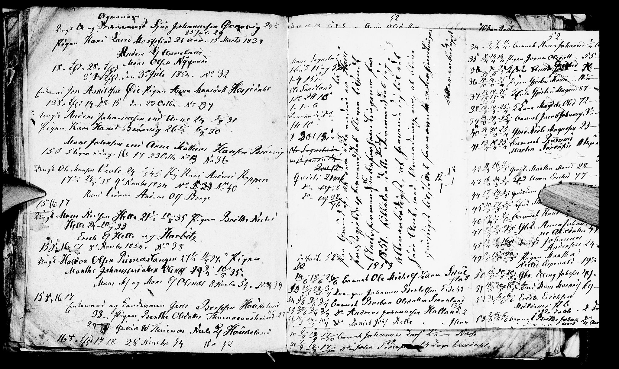 Haus sokneprestembete, AV/SAB-A-75601/H/Hab: Parish register (copy) no. A 1, 1830-1855, p. 93