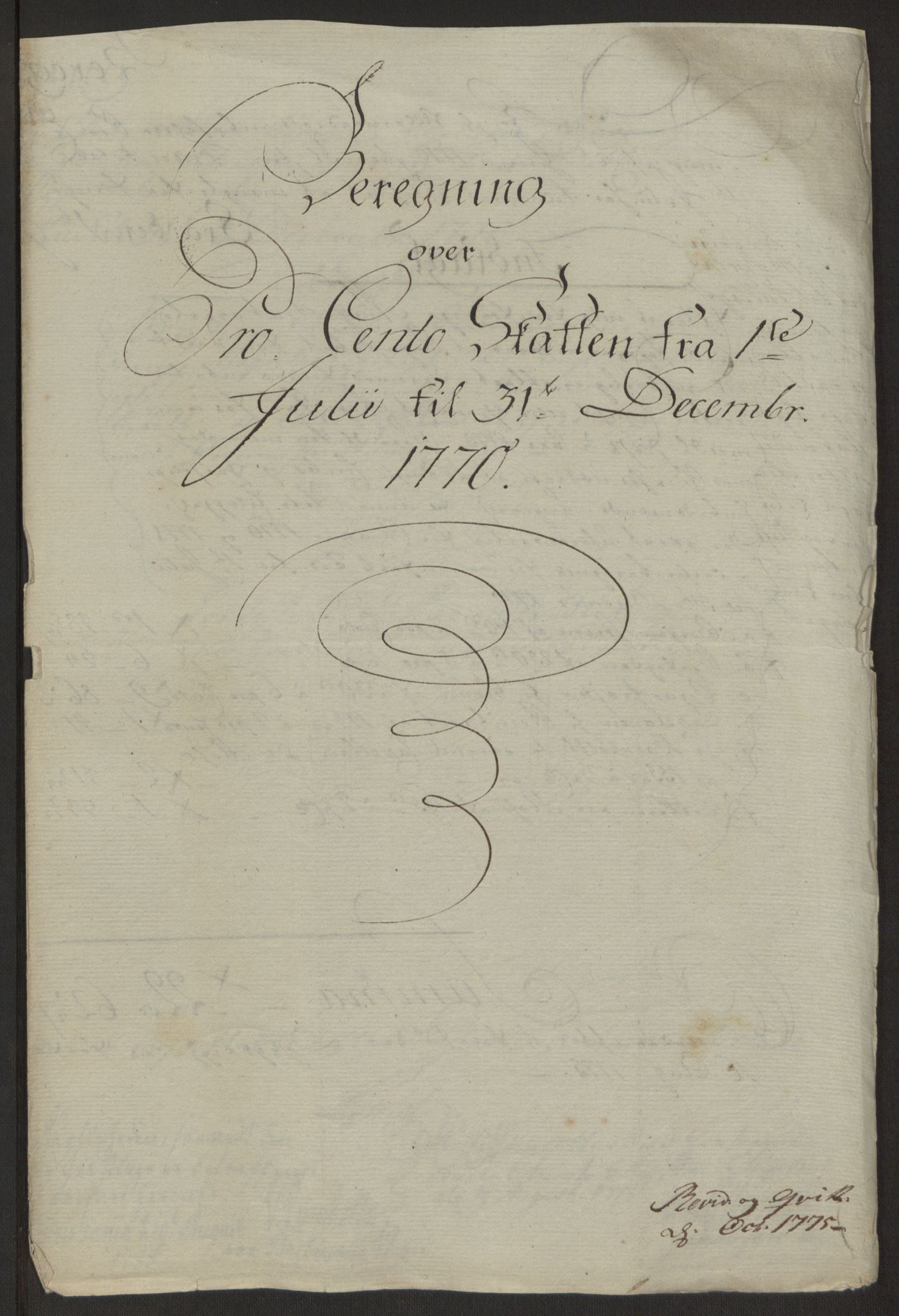 Rentekammeret inntil 1814, Reviderte regnskaper, Byregnskaper, AV/RA-EA-4066/R/Rb/L0029/0001: [B3] Kontribusjonsregnskap / Ekstraskatt, 1762-1772, p. 499