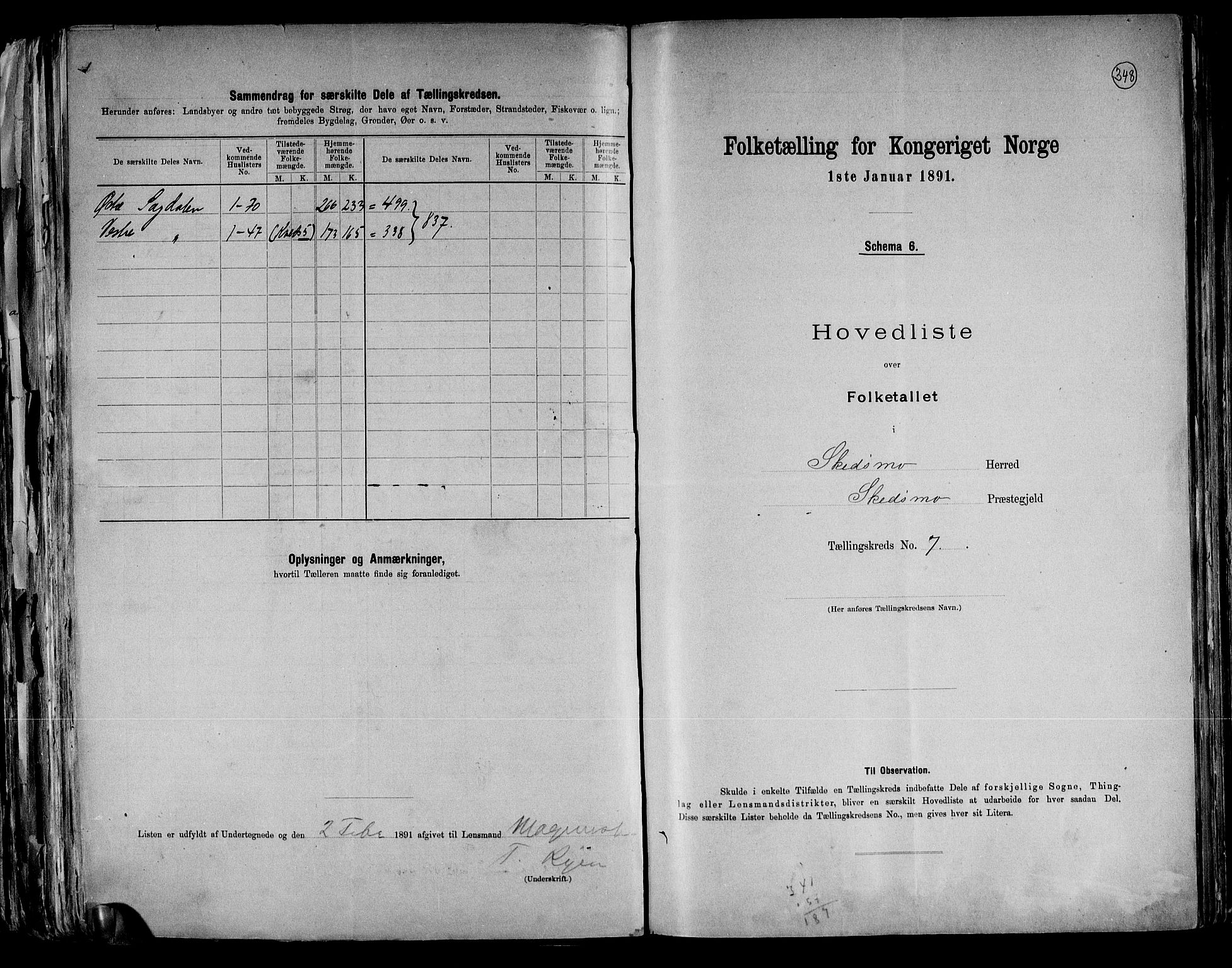 RA, 1891 census for 0231 Skedsmo, 1891, p. 16
