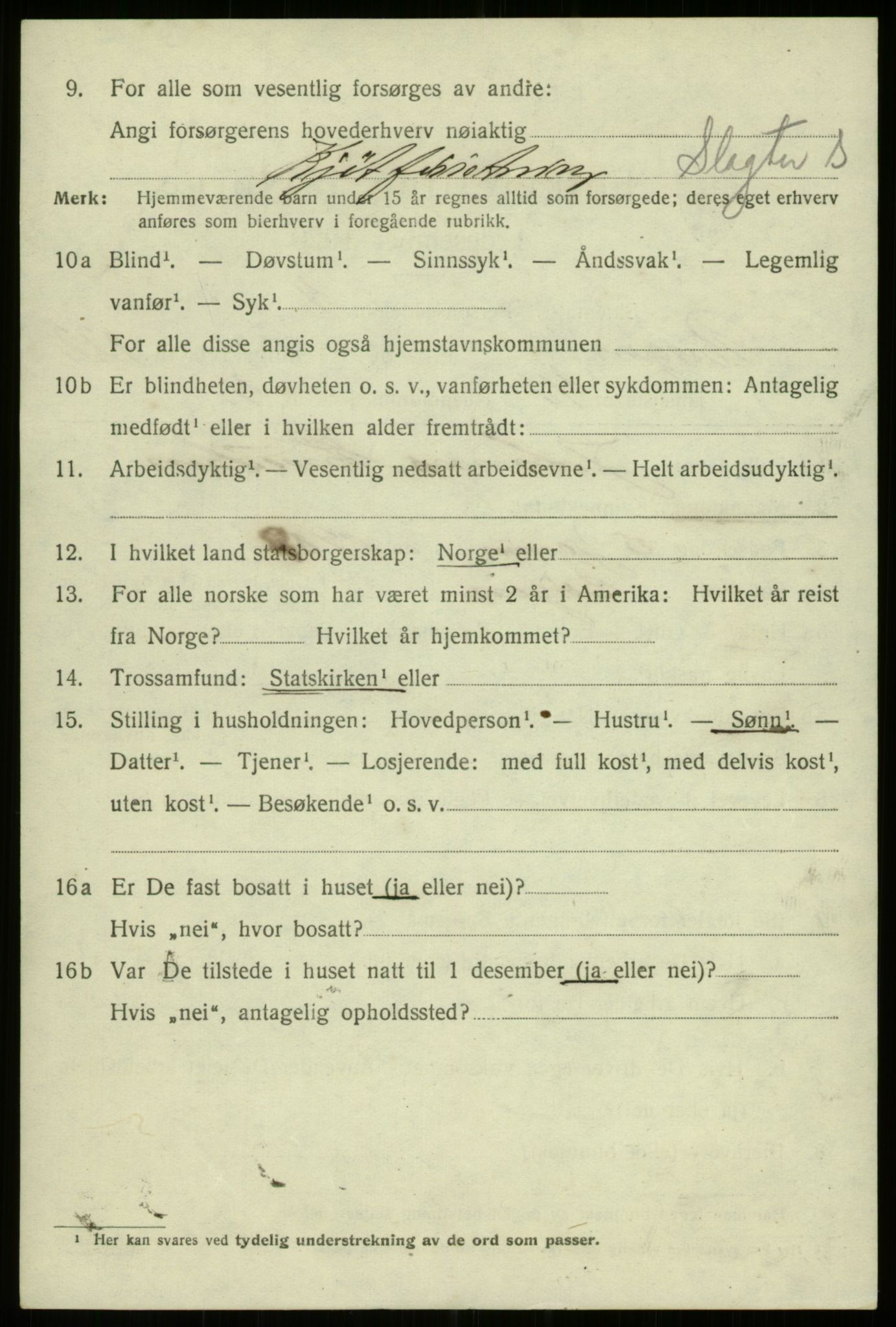 SAB, 1920 census for Bergen, 1920, p. 206549