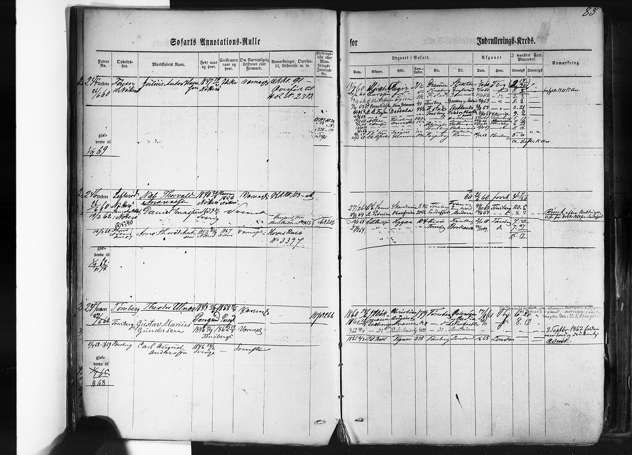 Tønsberg innrulleringskontor, AV/SAKO-A-786/F/Fb/L0001: Annotasjonsrulle Patent nr. 1-1724, 1860-1868, p. 90