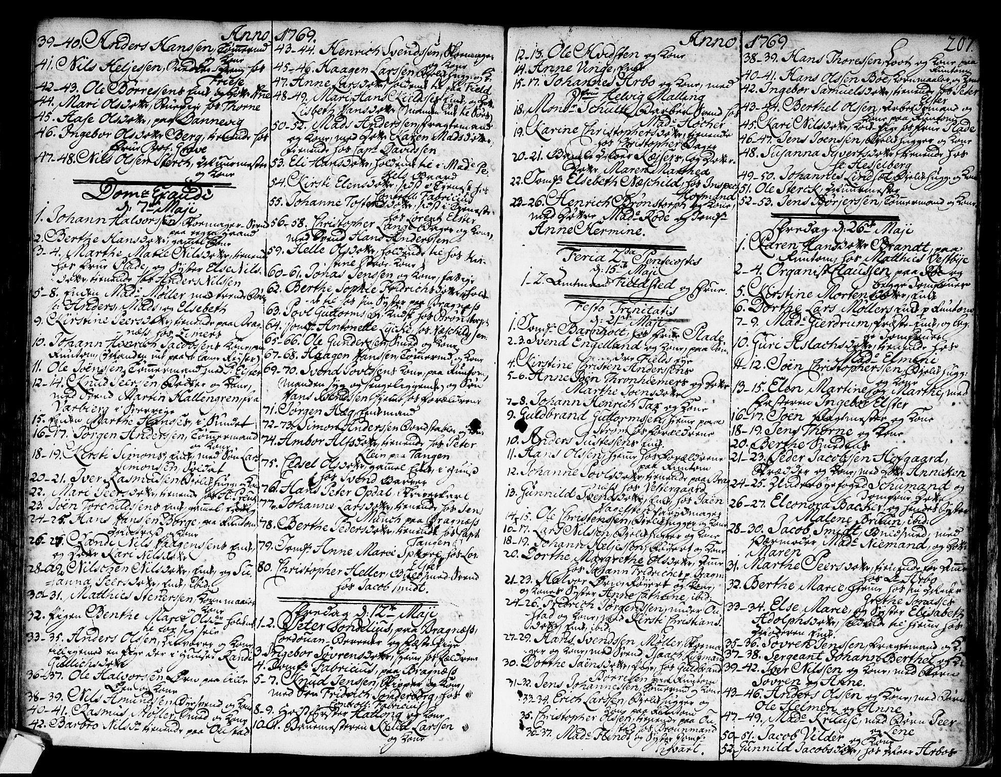 Strømsø kirkebøker, SAKO/A-246/F/Fa/L0008: Parish register (official) no. I 8, 1748-1774, p. 207