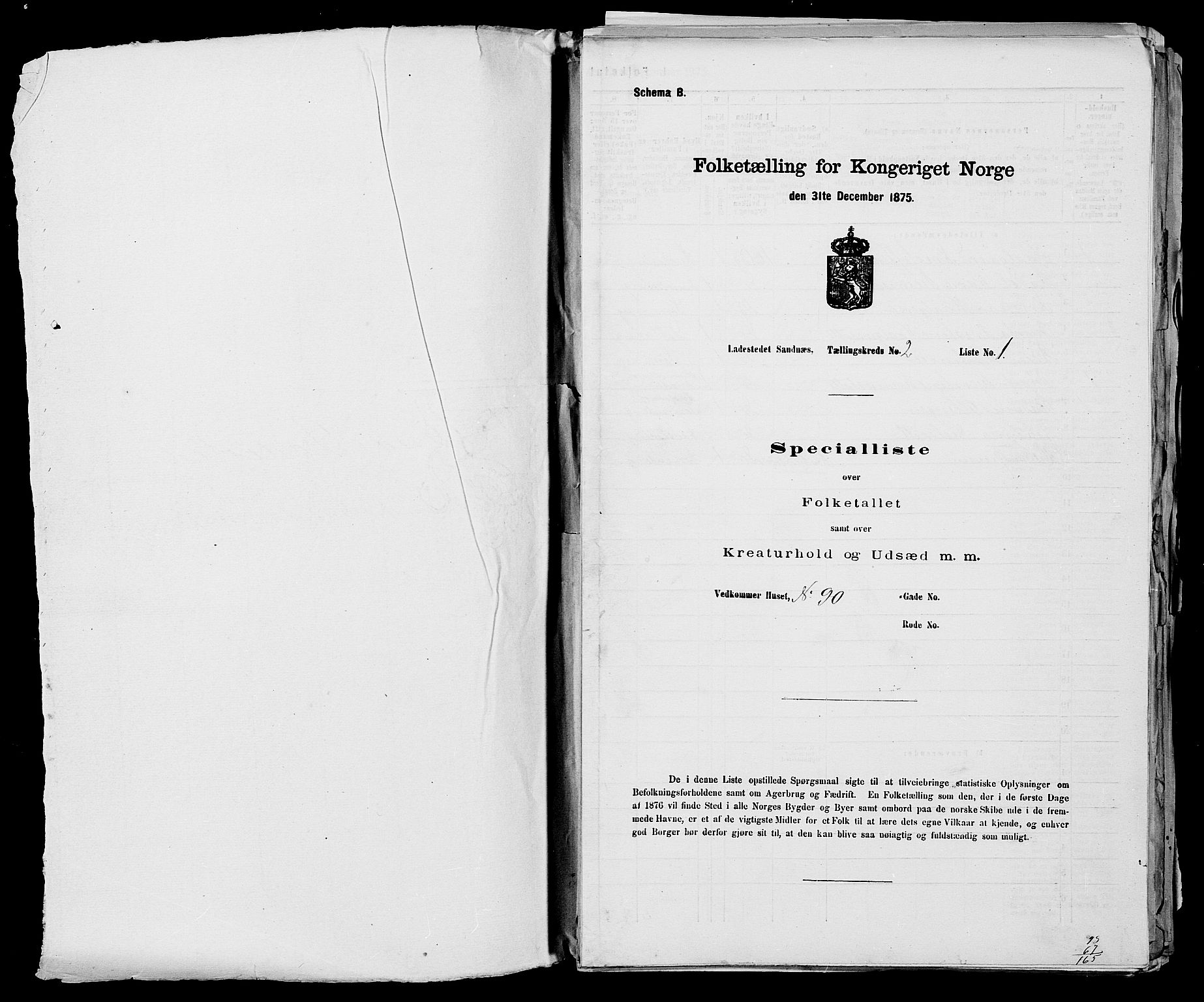 SAST, 1875 census for 1102B Høyland/Sandnes, 1875, p. 209