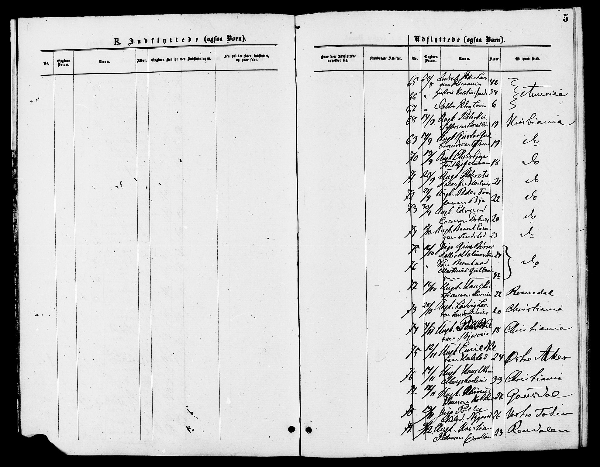 Nes prestekontor, Hedmark, AV/SAH-PREST-020/K/Ka/L0007: Parish register (official) no. 7, 1877-1886, p. 5