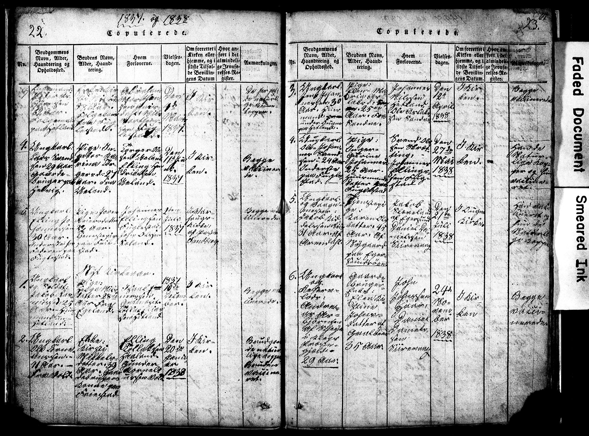 Eigersund sokneprestkontor, SAST/A-101807/S09/L0002: Parish register (copy) no. B 2, 1816-1847, p. 22-23