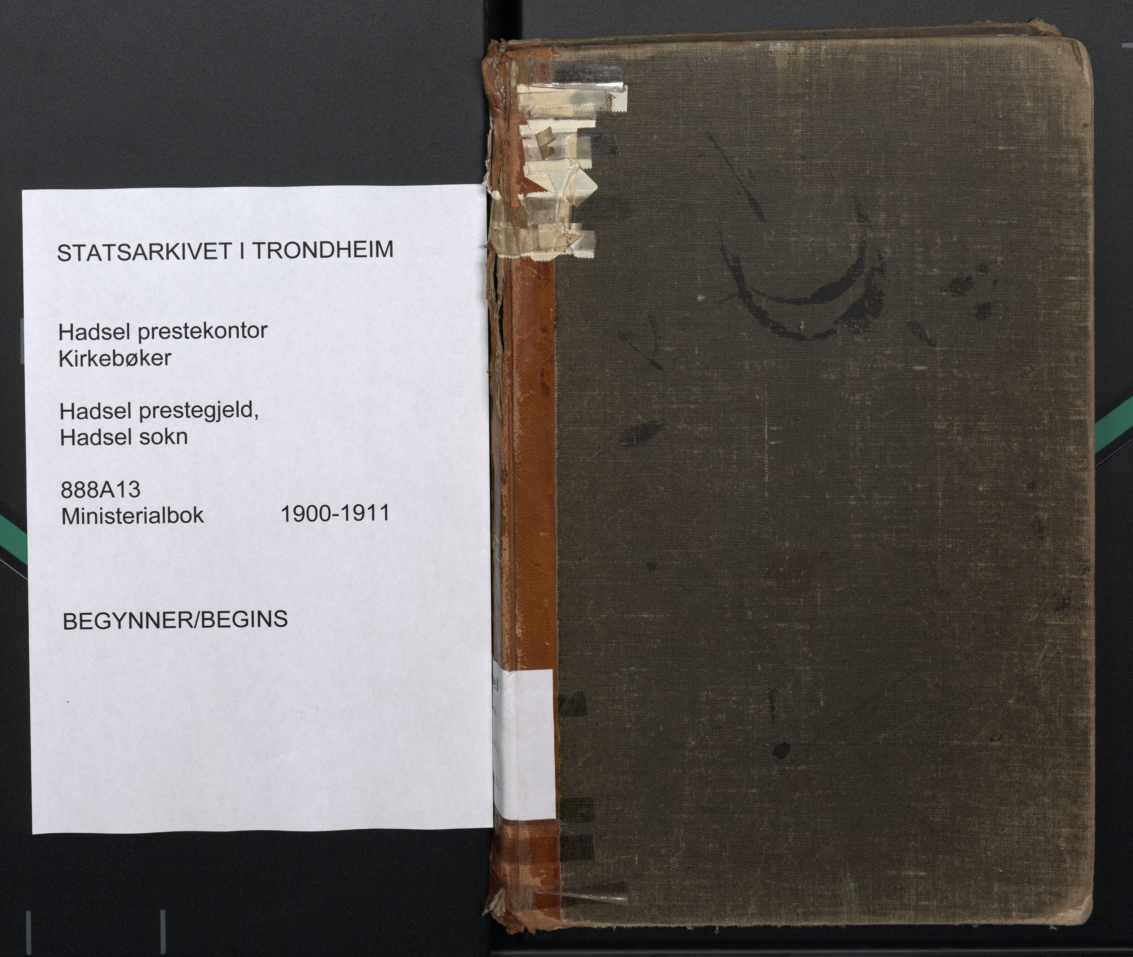 Ministerialprotokoller, klokkerbøker og fødselsregistre - Nordland, SAT/A-1459/888/L1247: Parish register (official) no. 888A13, 1900-1911