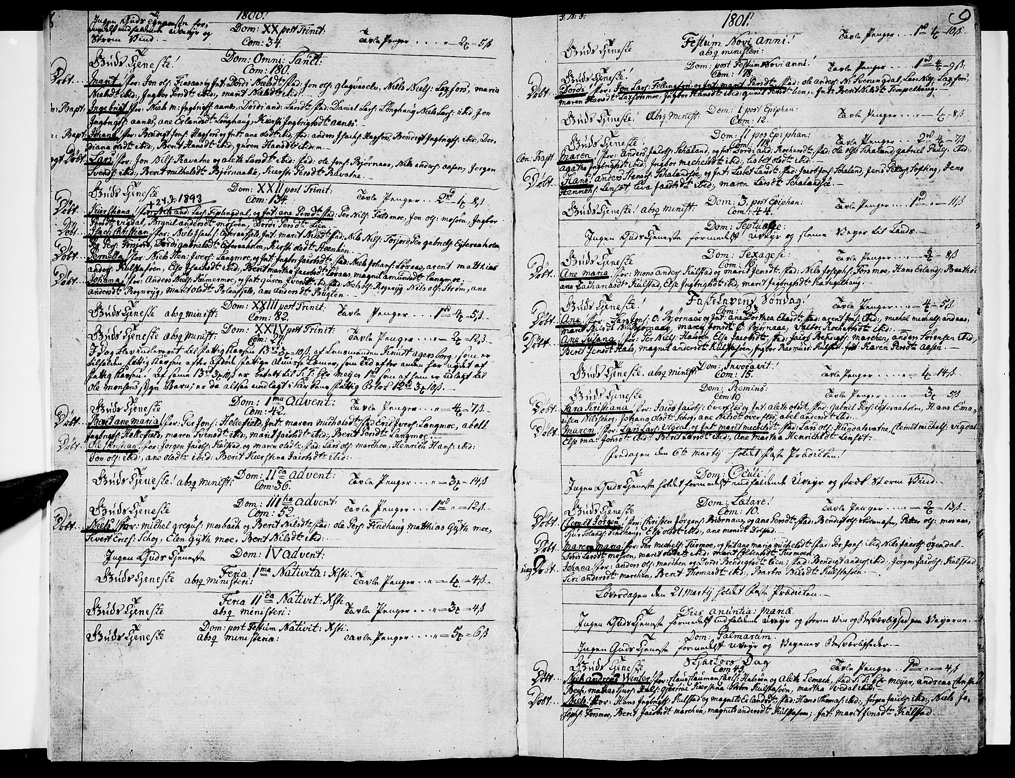Ministerialprotokoller, klokkerbøker og fødselsregistre - Nordland, SAT/A-1459/820/L0287: Parish register (official) no. 820A08, 1800-1819, p. 8-9